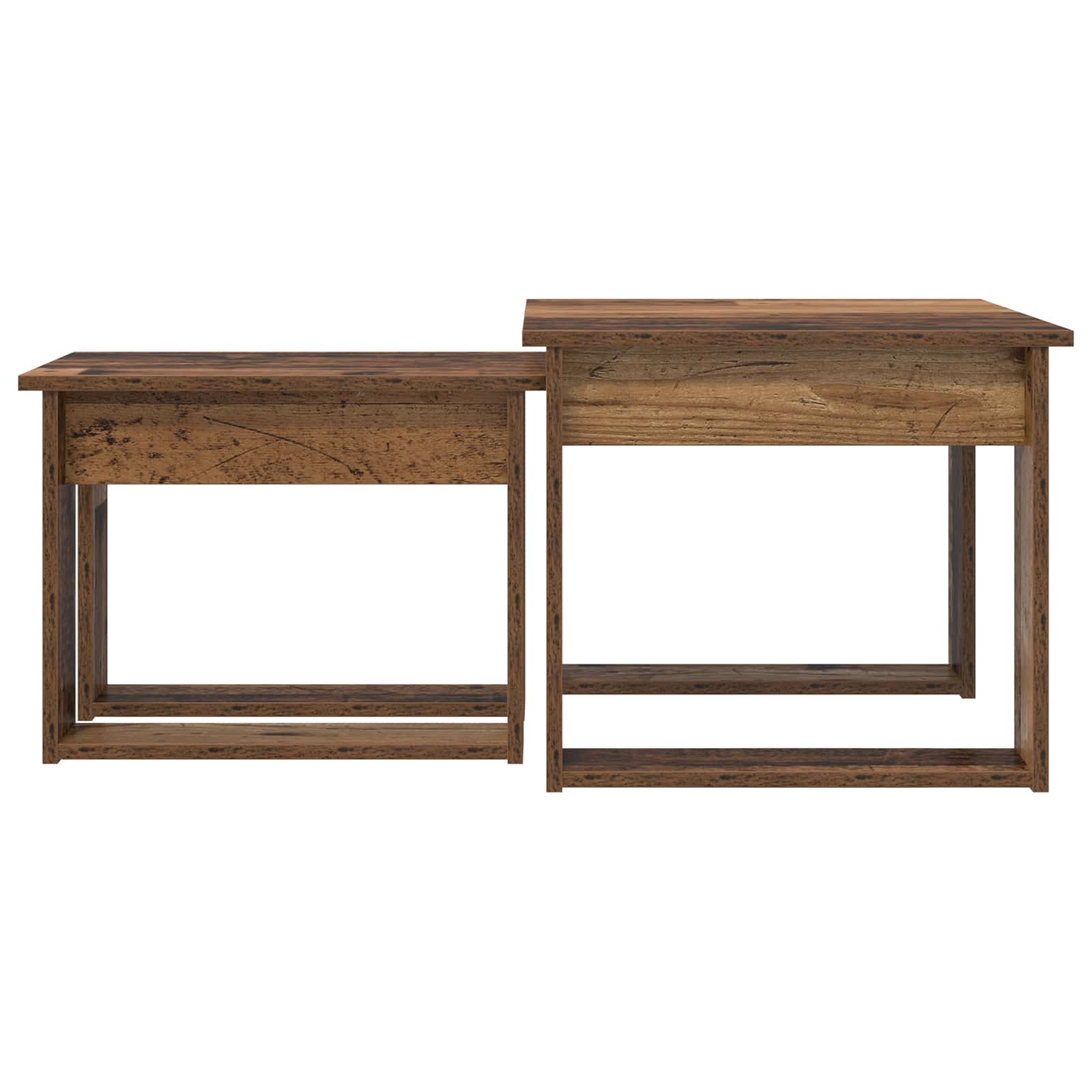 Set stolića za kavu 2 pcs Staro drvo Konstruirano drvo