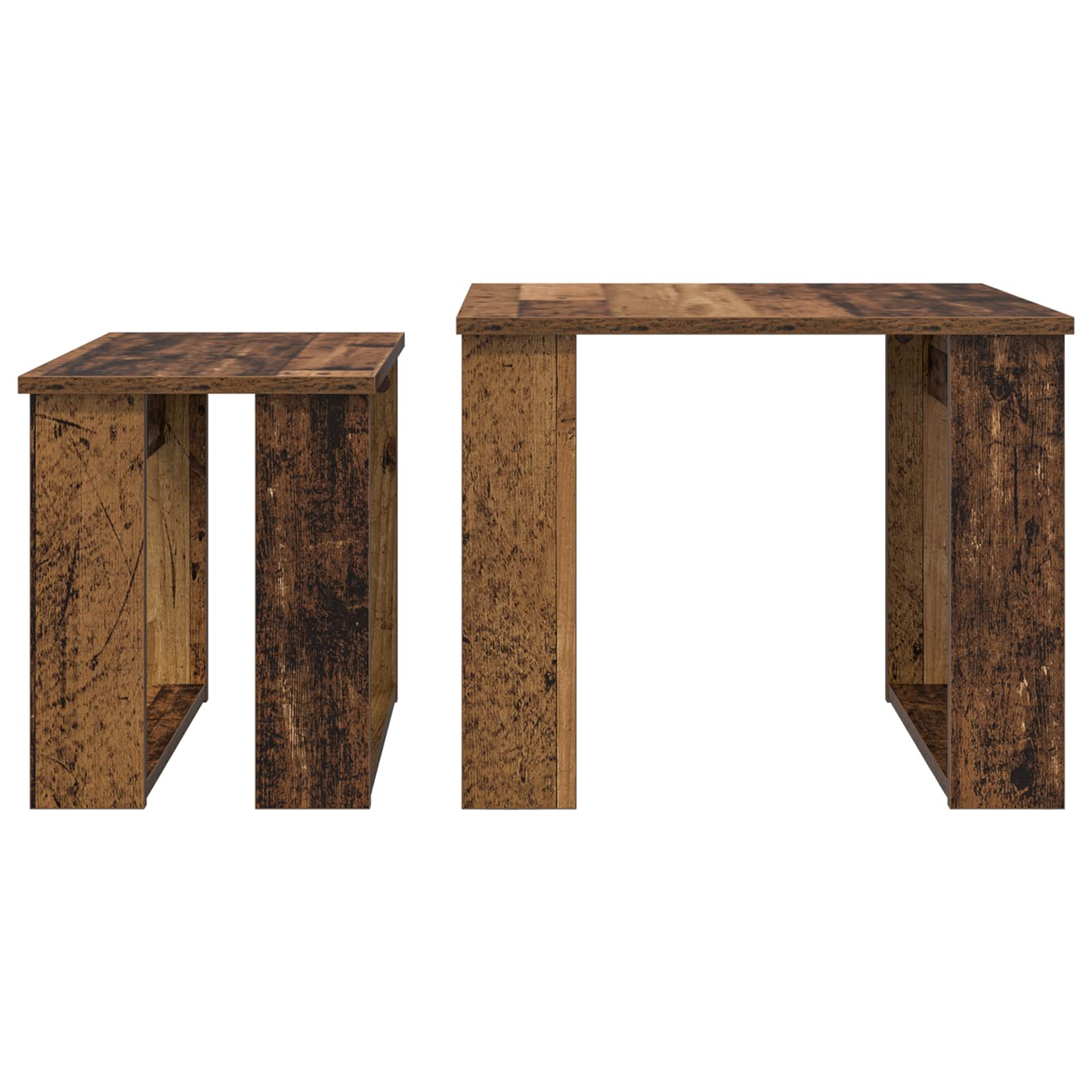 Set stolića za kavu 2 pcs Staro drvo Konstruirano drvo