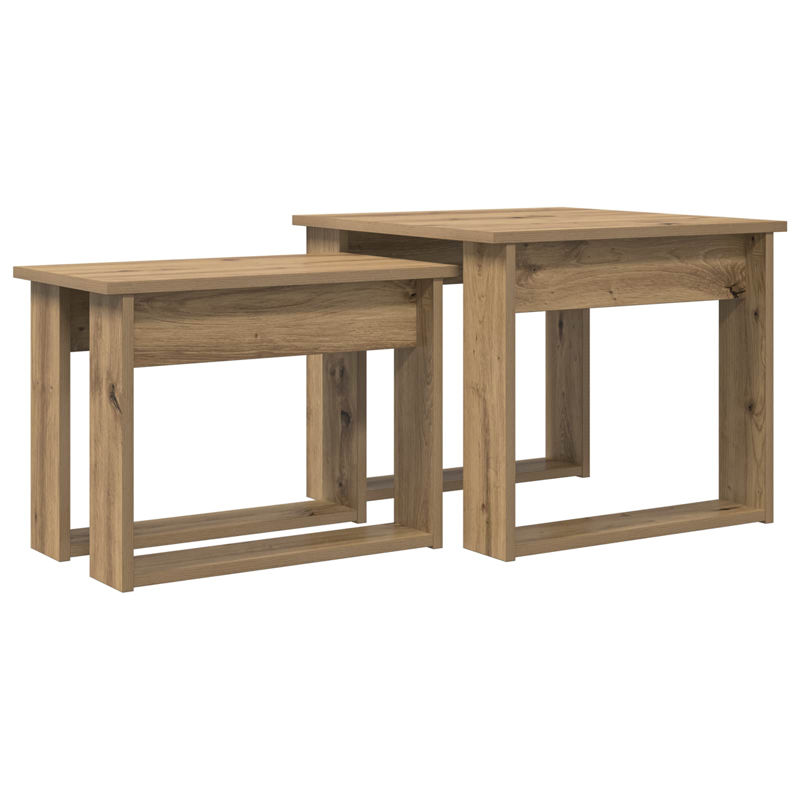 Set stolića za kavu 2 pcs Umjetnički hrast Konstruirano drvo