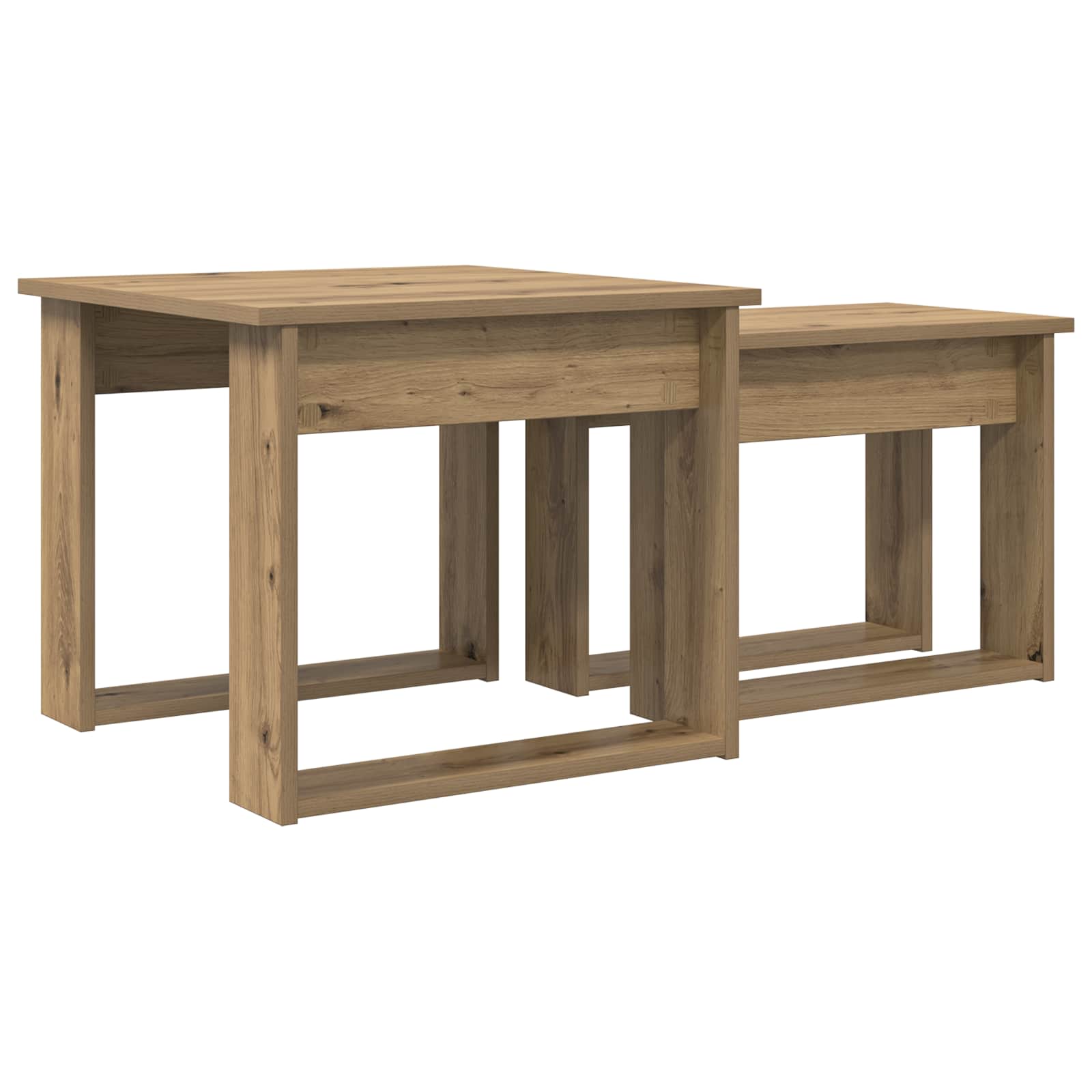 Set stolića za kavu 2 pcs Umjetnički hrast Konstruirano drvo