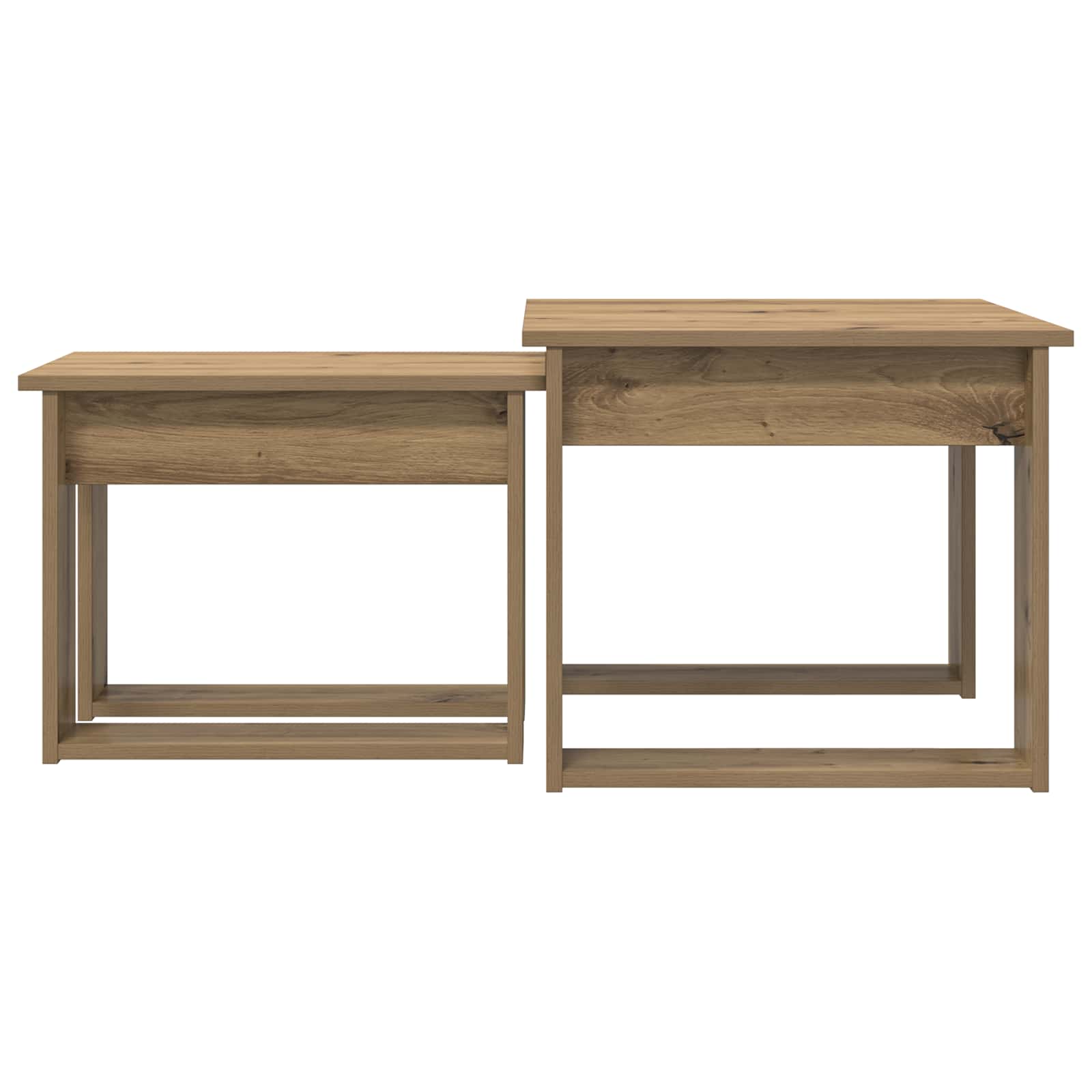 Set stolića za kavu 2 pcs Umjetnički hrast Konstruirano drvo