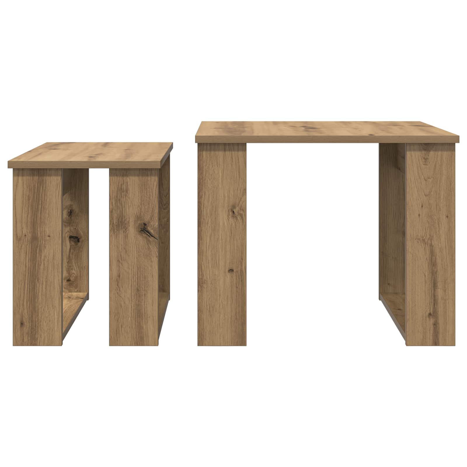 Set stolića za kavu 2 pcs Umjetnički hrast Konstruirano drvo