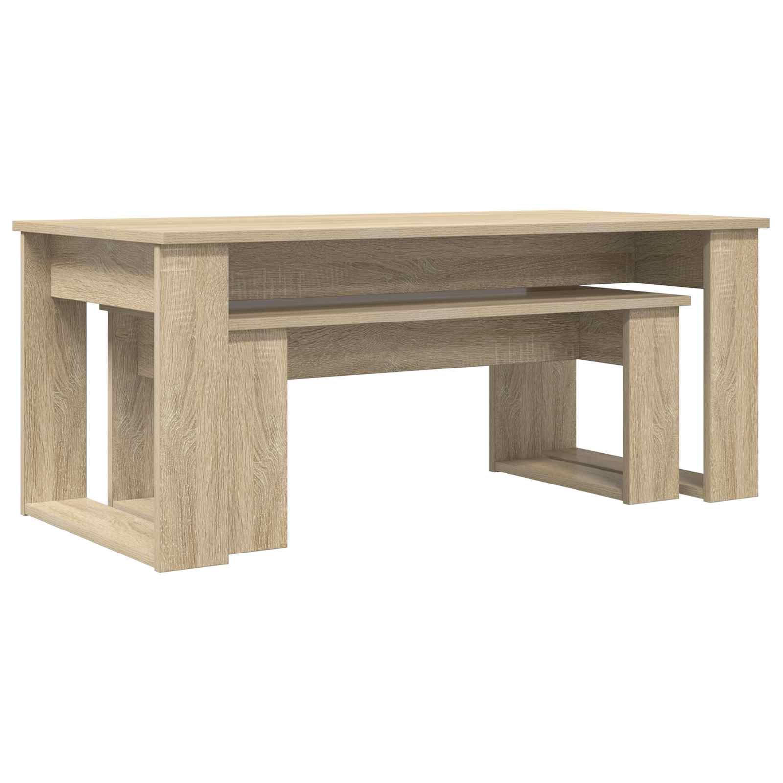 Set stolića za kavu 2 pcs Sonoma hrast Konstruirano drvo