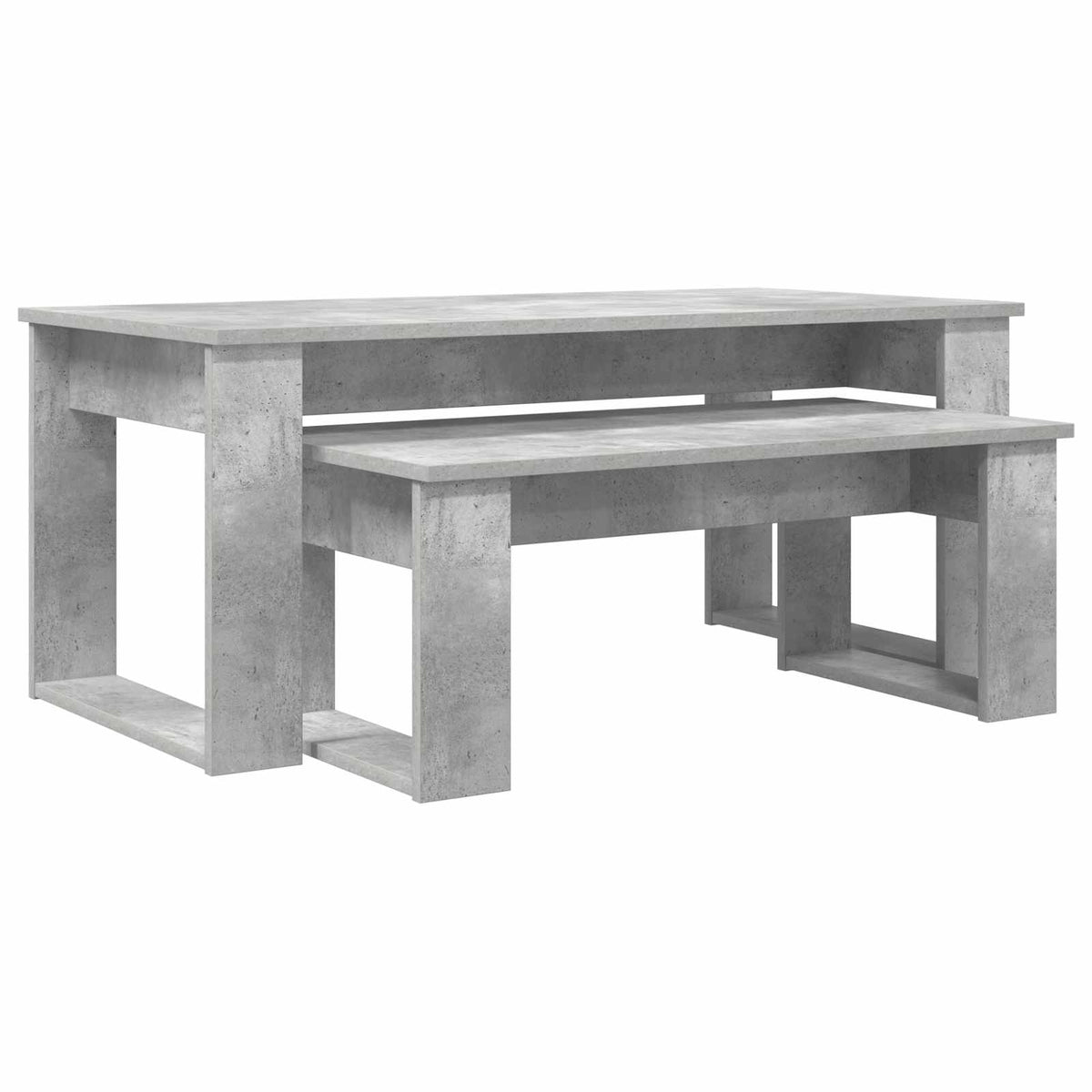 Set stolića za kavu 2 pcs Betonski sivi Konstruirano drvo