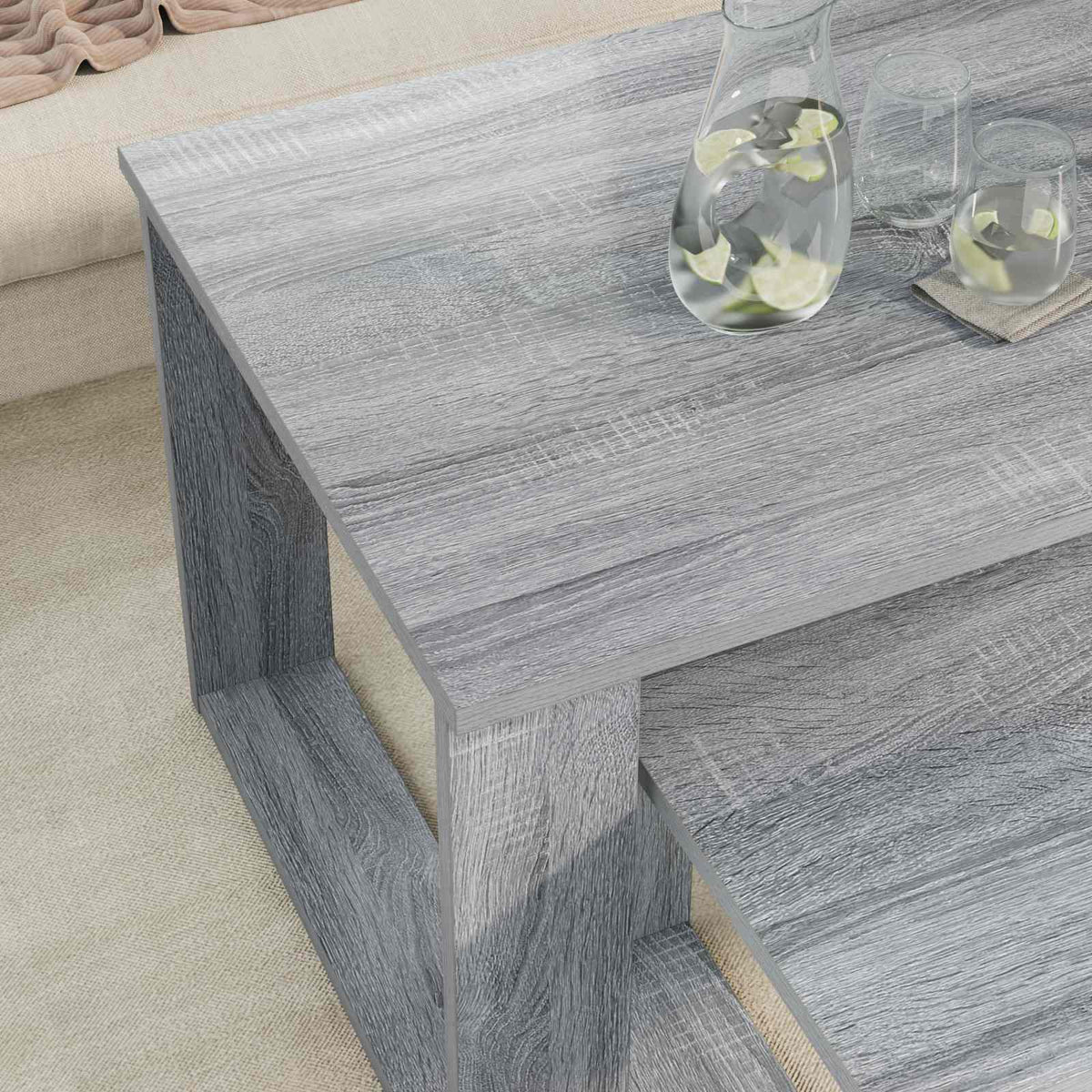 Set stolića za kavu 2 pcs Siva Sonoma Konstruirano drvo