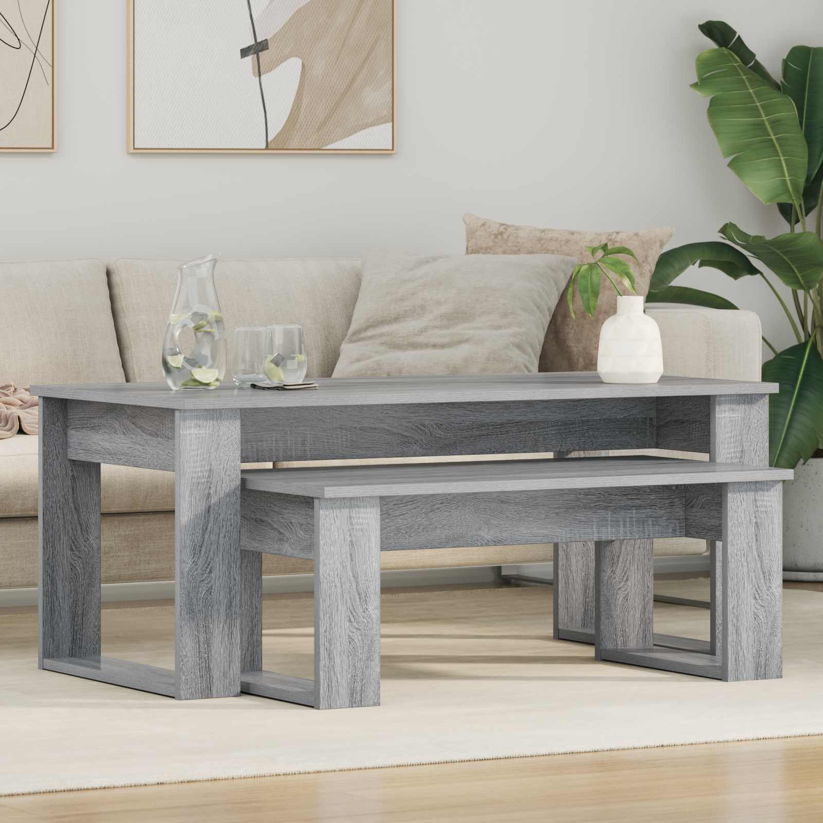Set stolića za kavu 2 pcs Siva Sonoma Konstruirano drvo