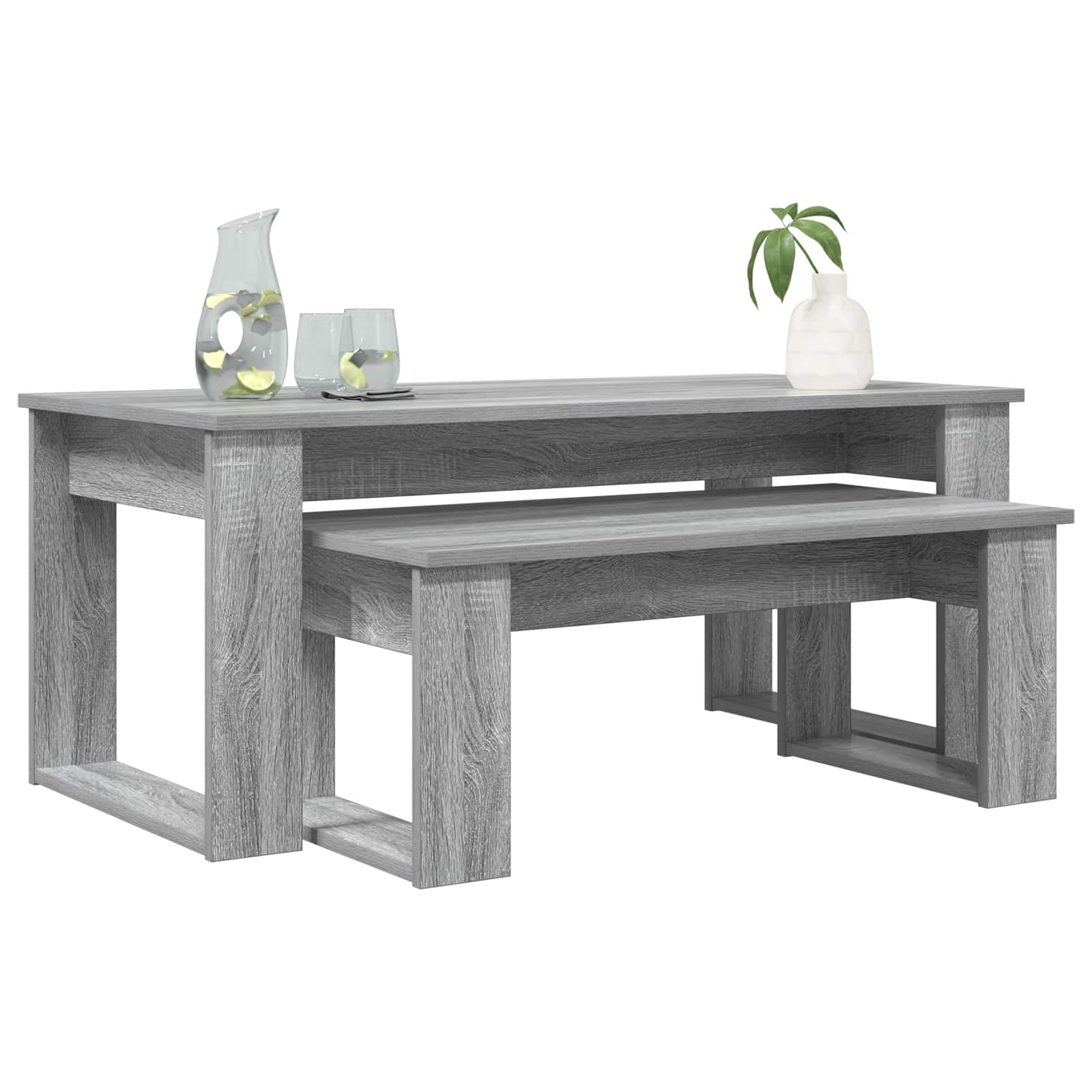 Set stolića za kavu 2 pcs Siva Sonoma Konstruirano drvo