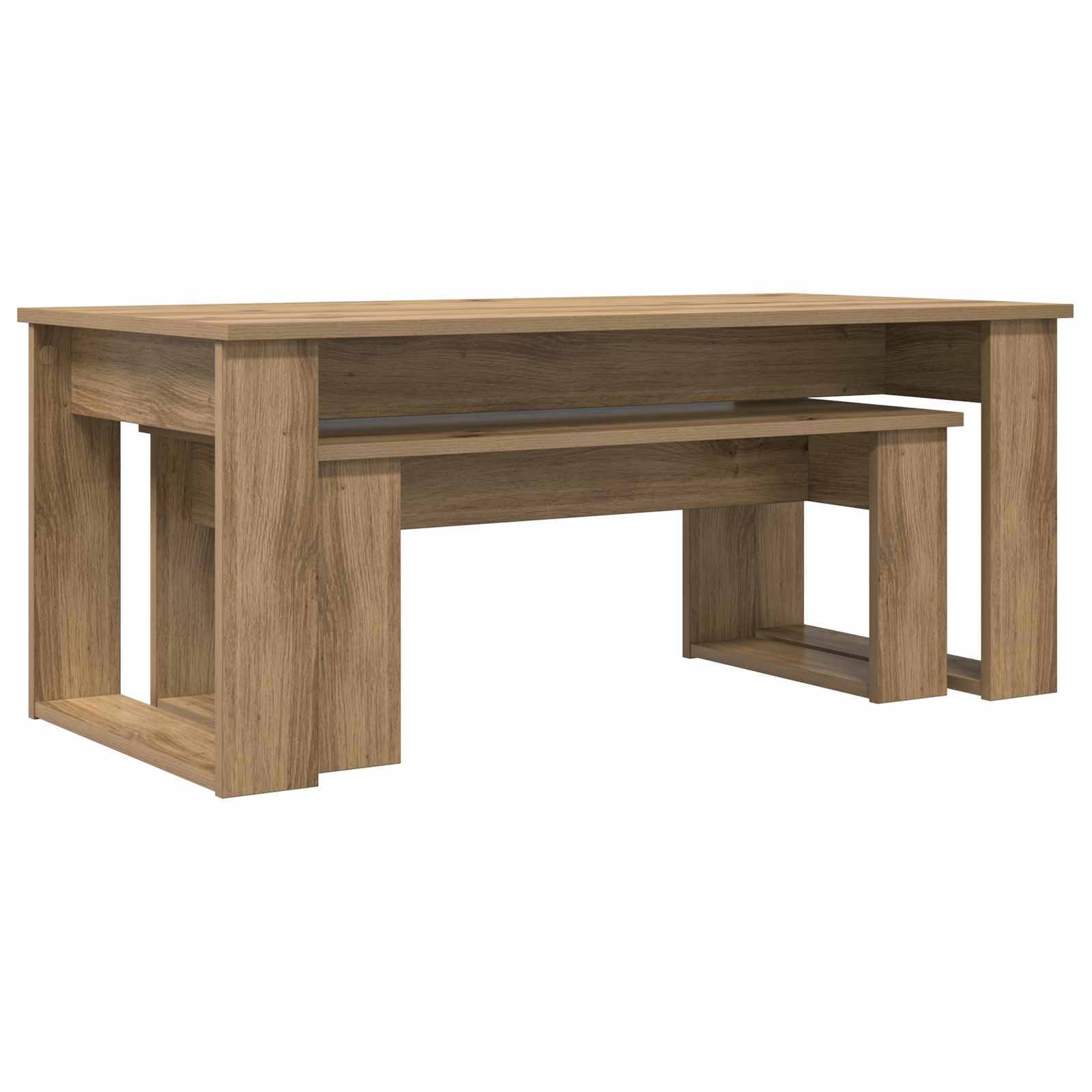 Set stolića za kavu 2 pcs Umjetnički hrast Konstruirano drvo