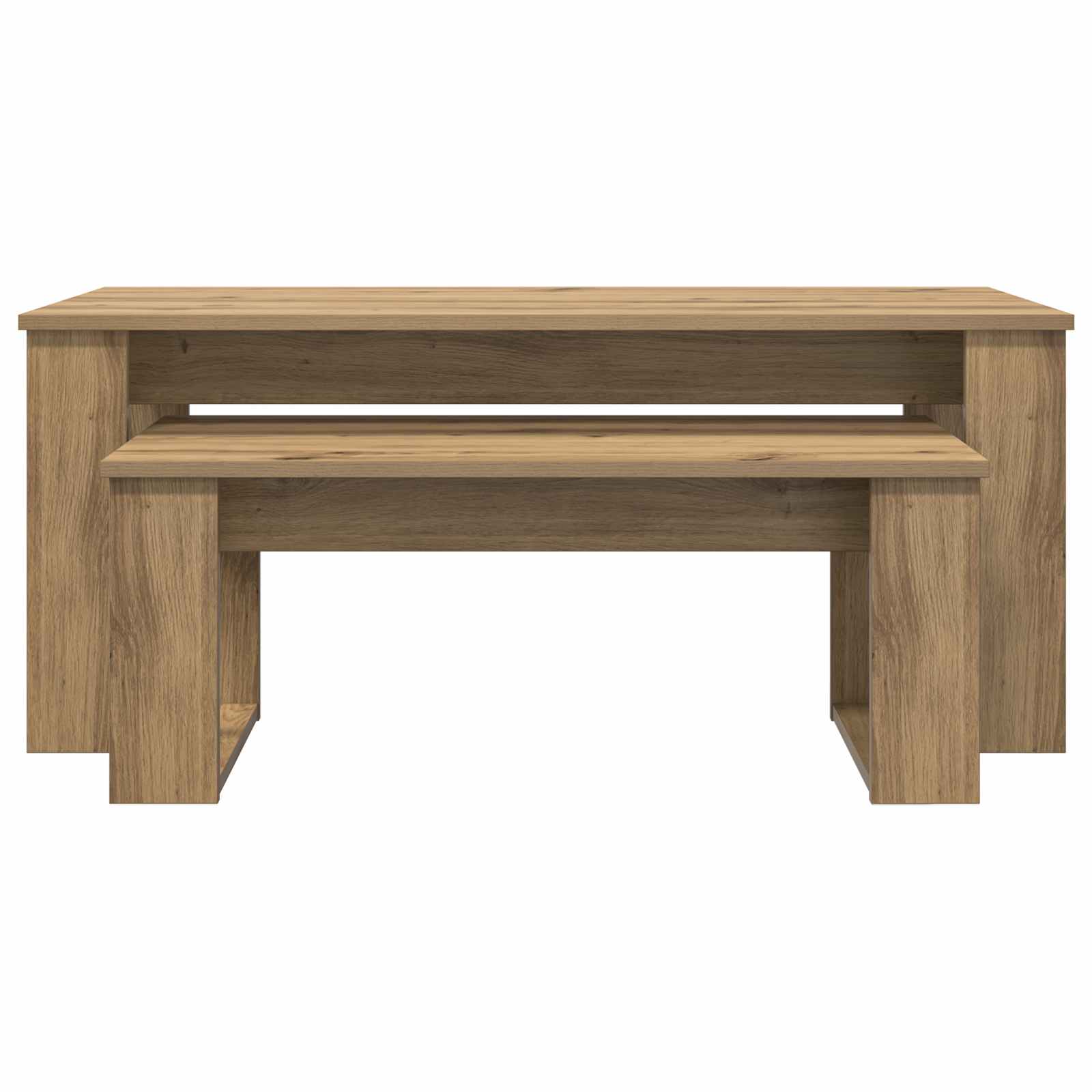 Set stolića za kavu 2 pcs Umjetnički hrast Konstruirano drvo