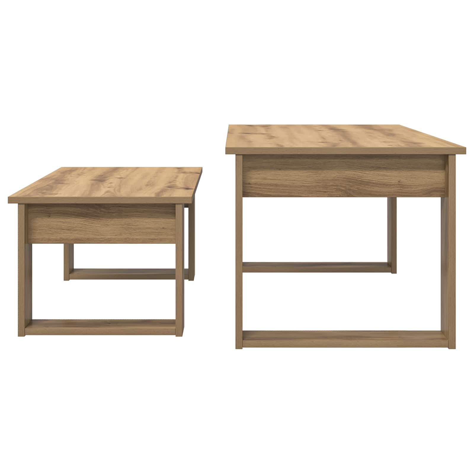 Set stolića za kavu 2 pcs Umjetnički hrast Konstruirano drvo
