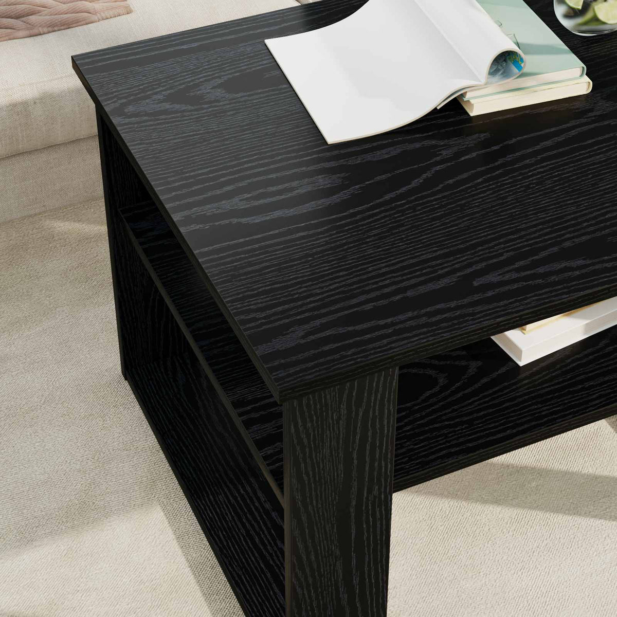 Kava Stol Crni hrast 64 x 54 x 44 cm Konstruirano drvo