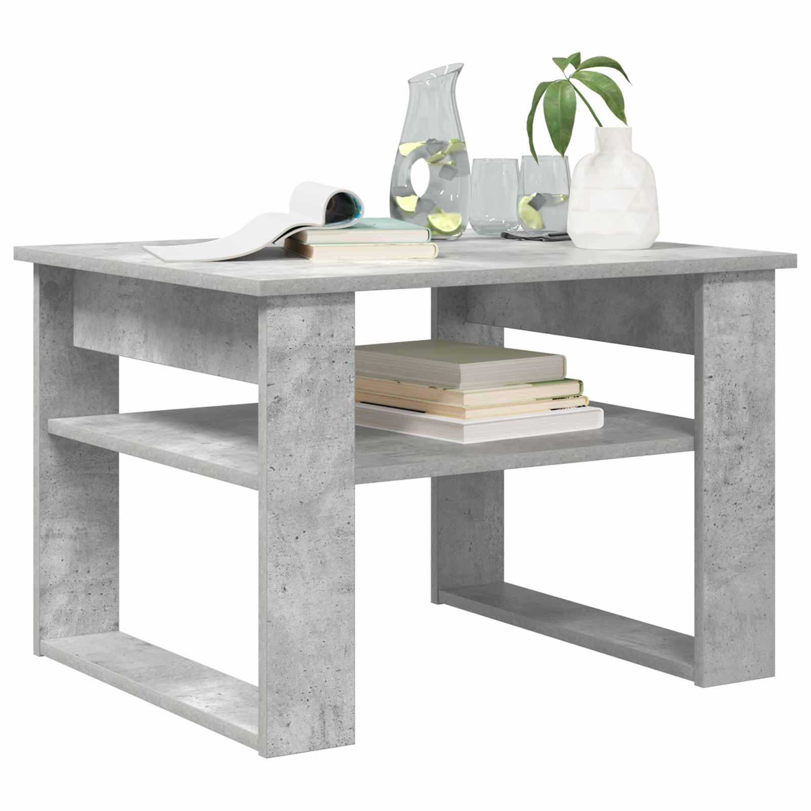 Kava Stol Betonski sivi 64 x 54 x 44 cm Konstruirano drvo