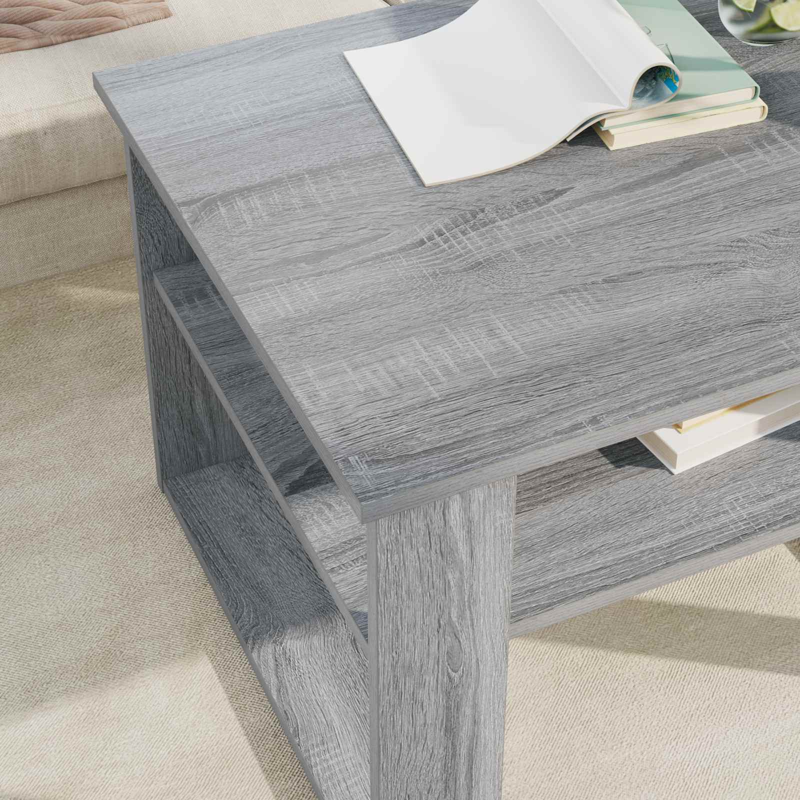 Kava Stol Siva Sonoma 64 x 54 x 44 cm Konstruirano drvo