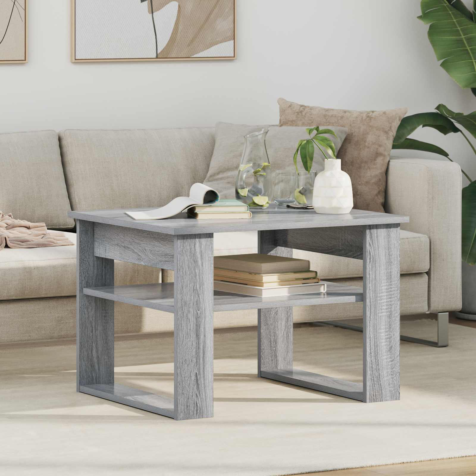 Kava Stol Siva Sonoma 64 x 54 x 44 cm Konstruirano drvo