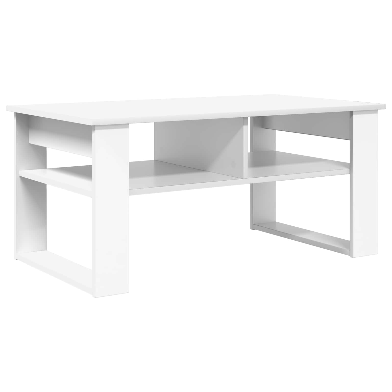 Kava Stol s pohranom Bijelo 96 x 54 x 44 cm Konstruirano drvo