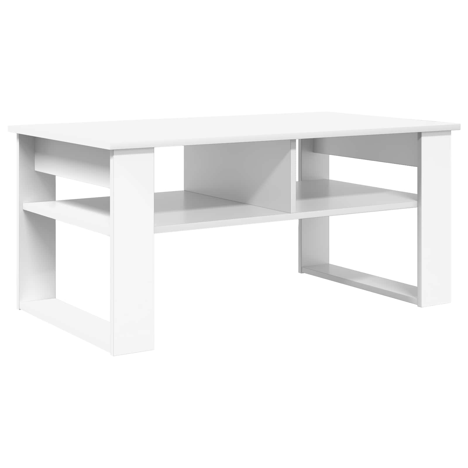 Kava Stol s pohranom Bijelo 96 x 54 x 44 cm Konstruirano drvo