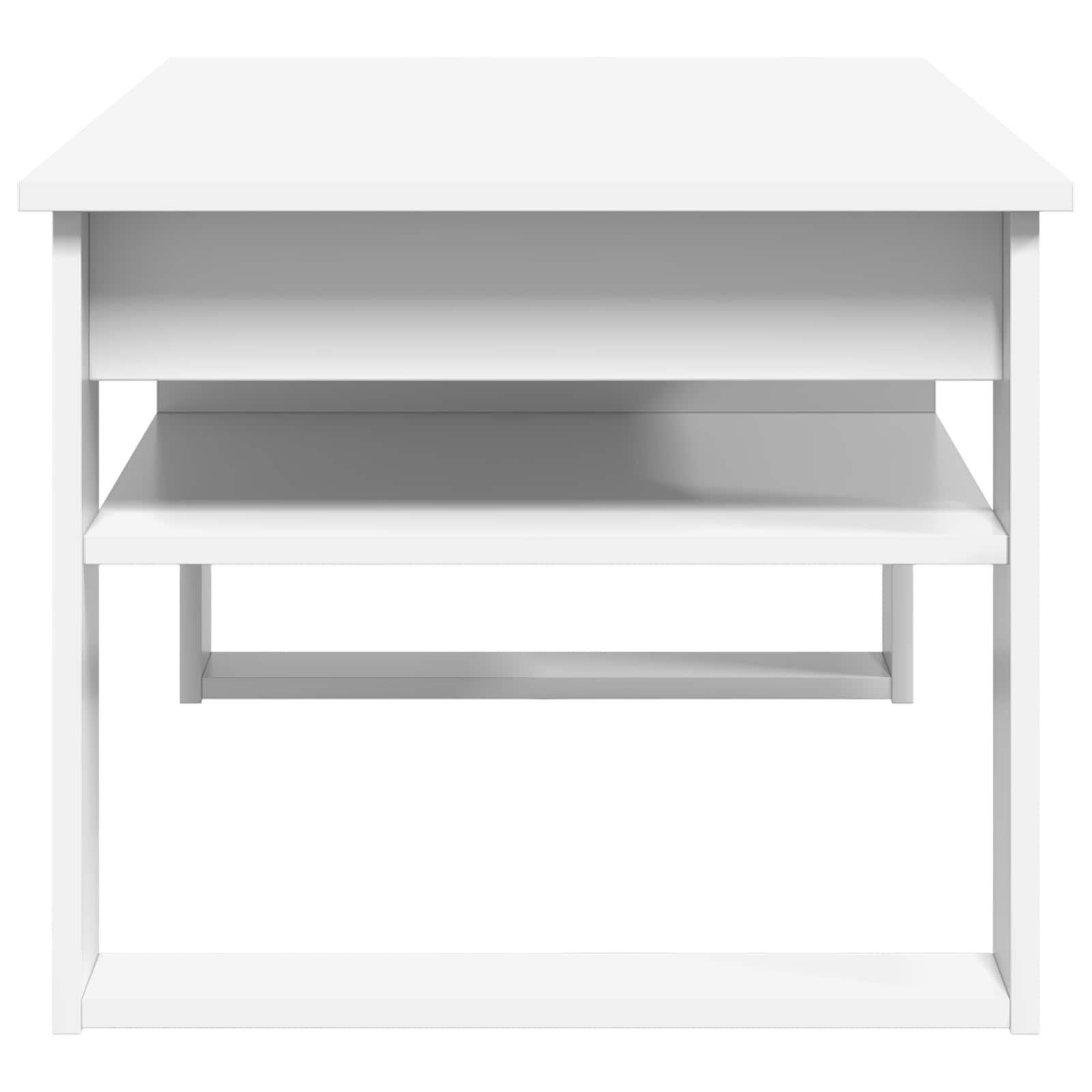 Kava Stol s pohranom Bijelo 96 x 54 x 44 cm Konstruirano drvo