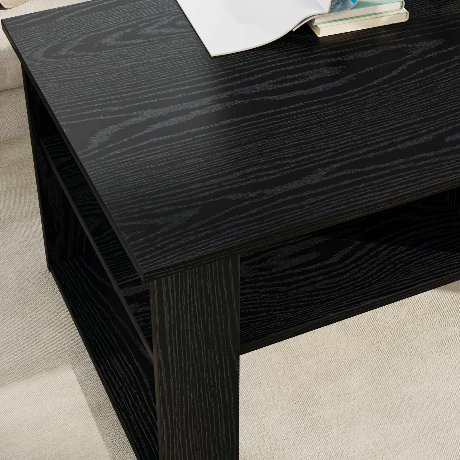 Kava Stol Crni hrast 96 x 54 x 44 cm Konstruirano drvo