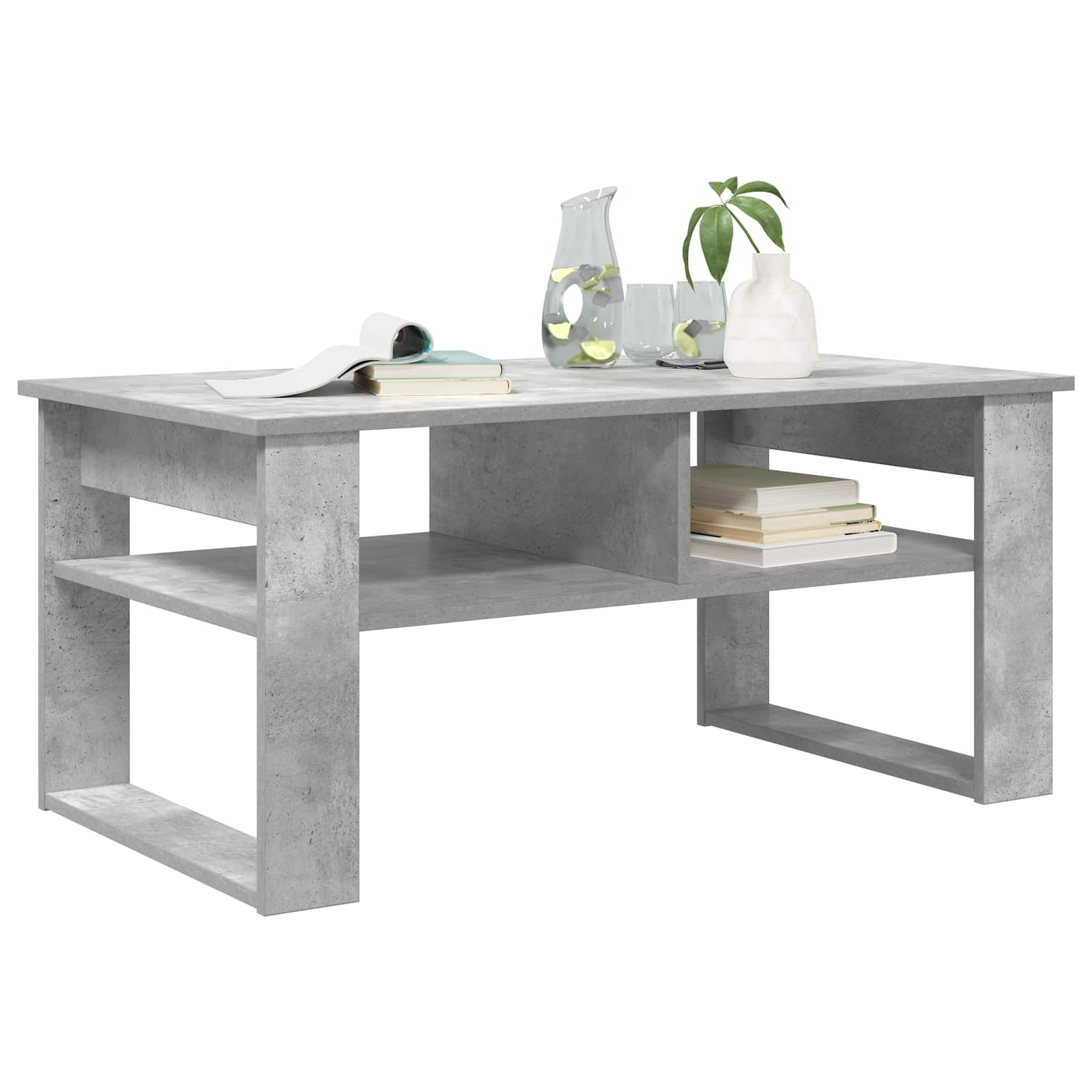 Kava Stol Betonski sivi 96 x 54 x 44 cm Konstruirano drvo