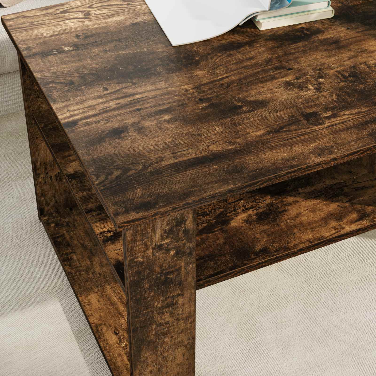 Kava Stol Dimljeni hrast 96 x 54 x 44 cm Konstruirano drvo