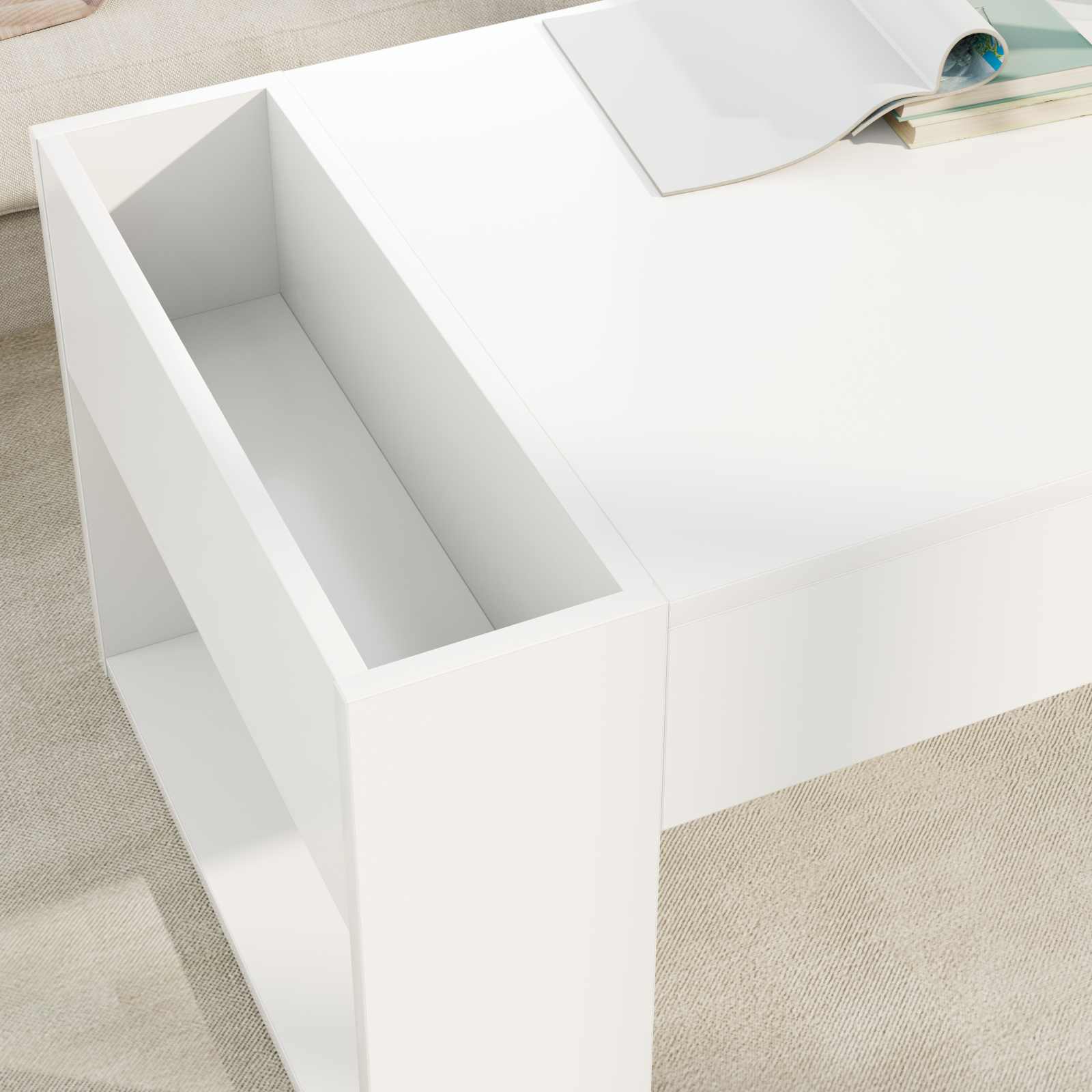 Kava Stol Bijelo 110 x 50 x 41 cm Konstruirano drvo