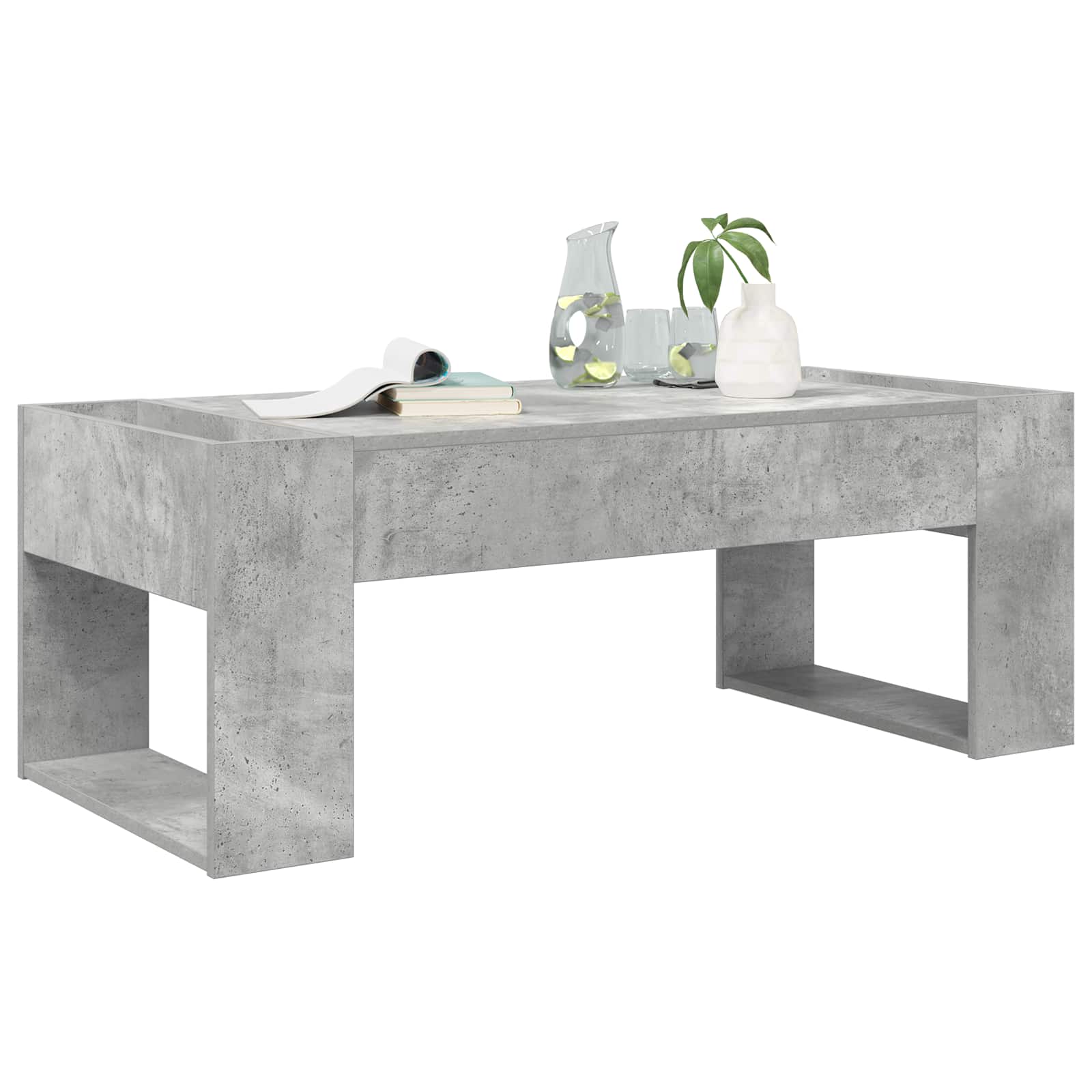 Kava Stol Betonski sivi 110 x 50 x 41 cm Konstruirano drvo