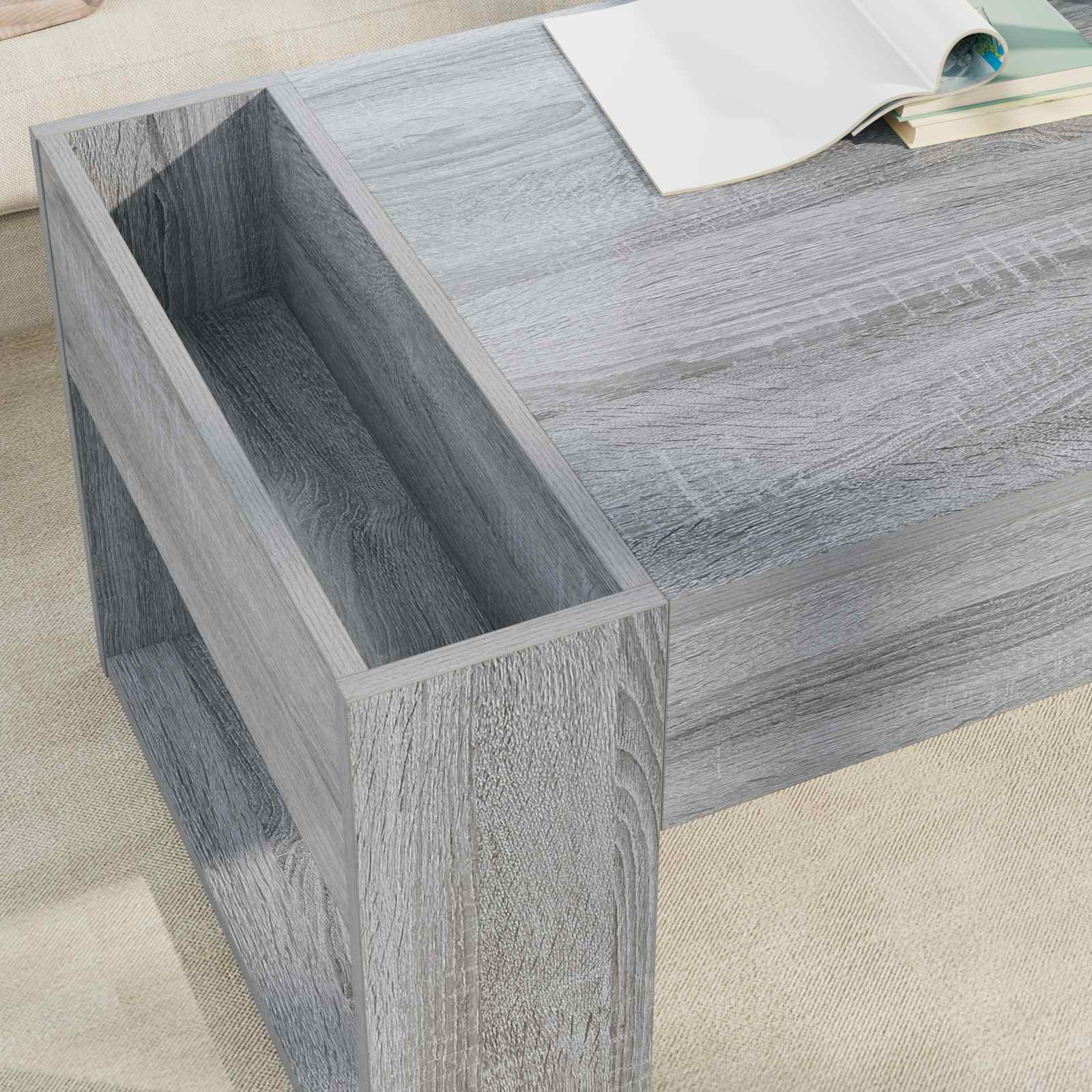 Kava Stol Siva Sonoma 110 x 50 x 41 cm Konstruirano drvo