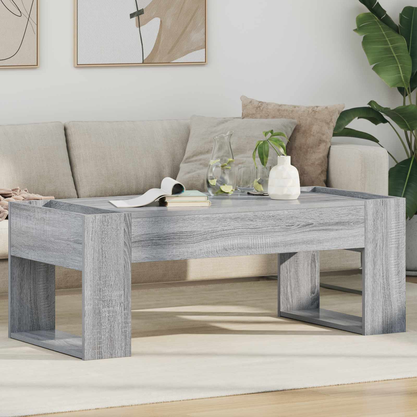 Kava Stol Siva Sonoma 110 x 50 x 41 cm Konstruirano drvo
