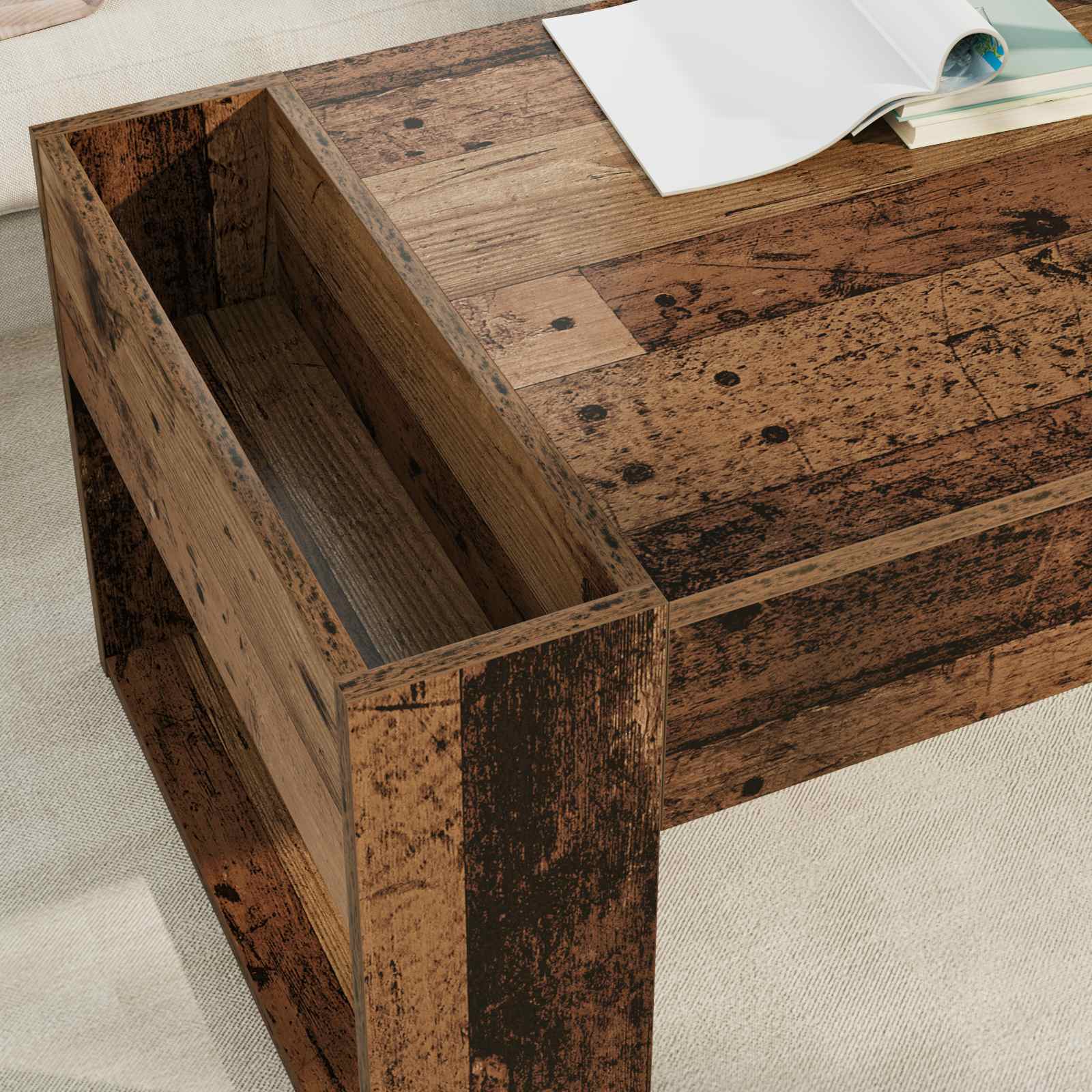 Kava Stol Staro drvo 110 x 50 x 41 cm Konstruirano drvo