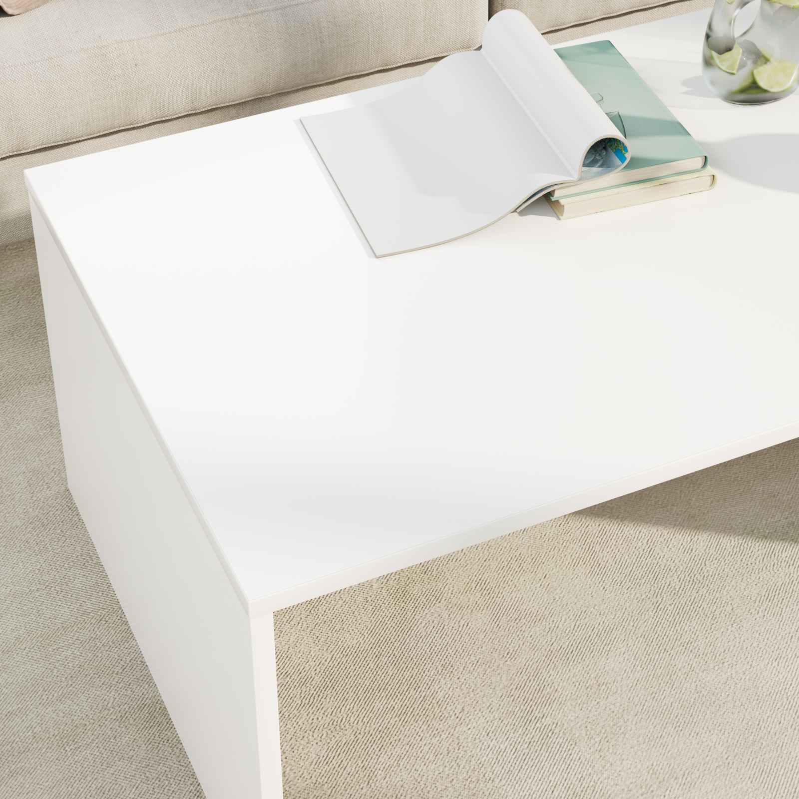 Kava Stol Bijelo 95 x 50 x 34 cm Konstruirano drvo