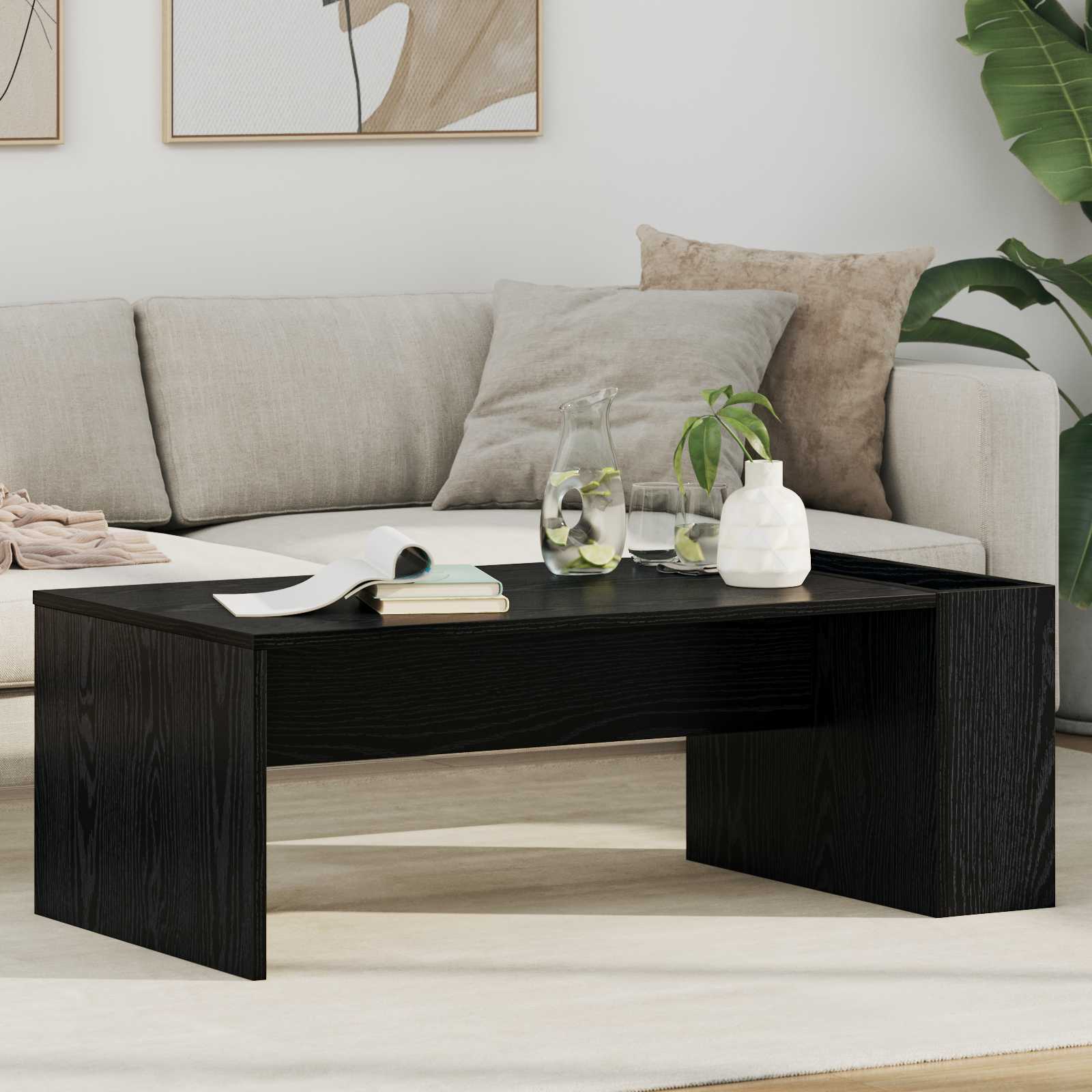 Kava Stol Crni hrast 95 x 50 x 34 cm Konstruirano drvo