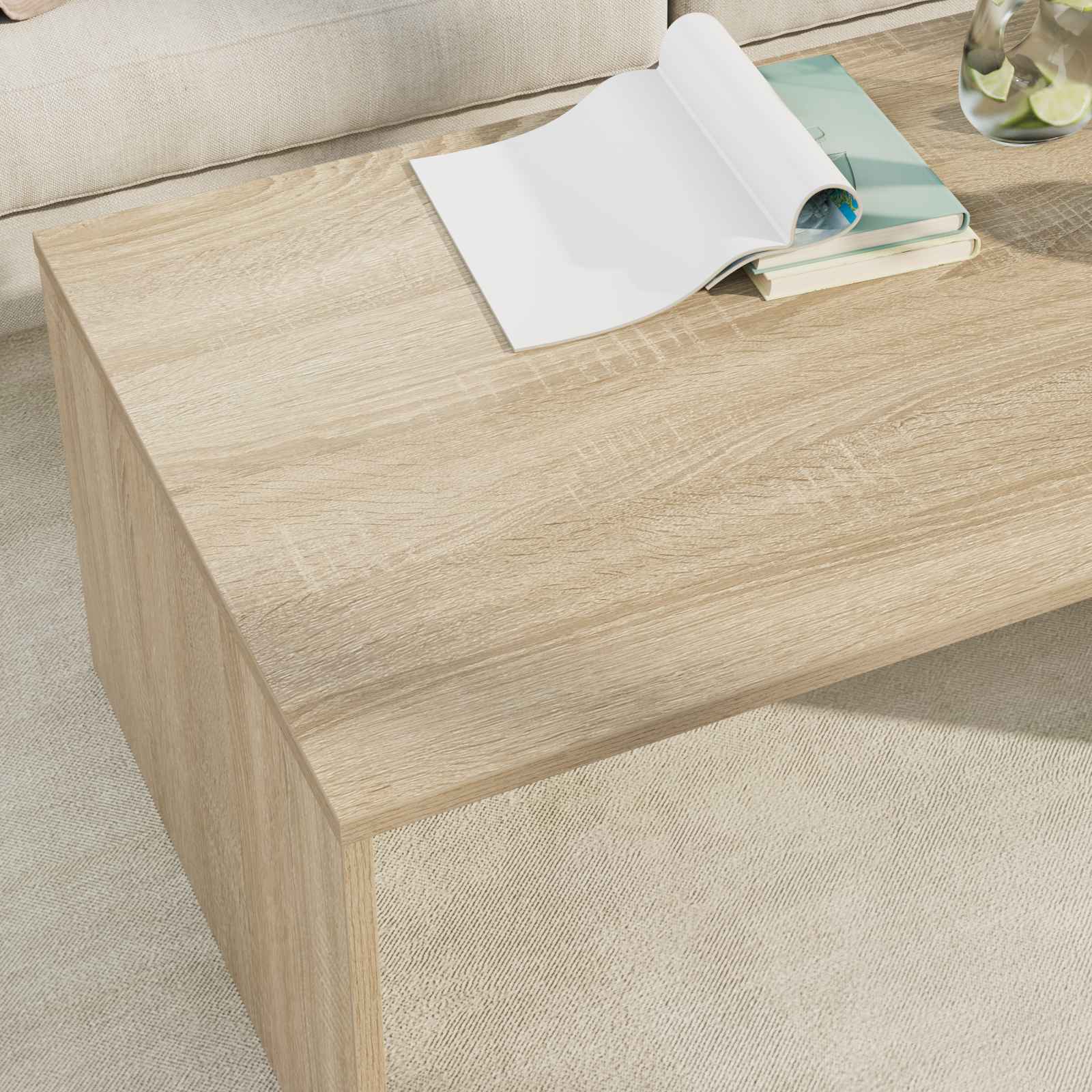 Kava Stol Sonoma hrast 95 x 50 x 34 cm Konstruirano drvo