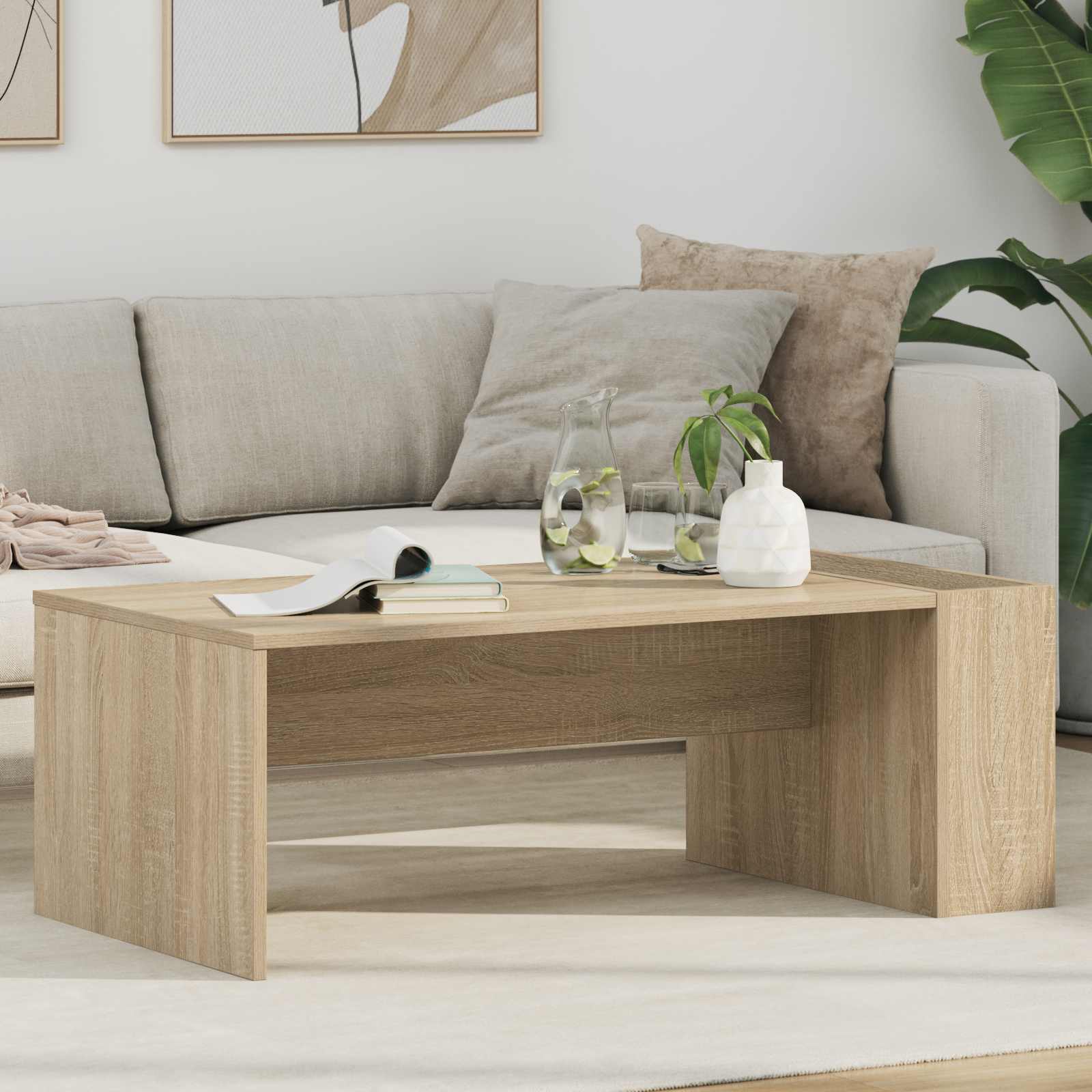 Kava Stol Sonoma hrast 95 x 50 x 34 cm Konstruirano drvo