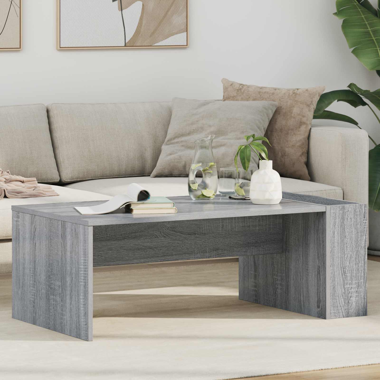 Kava Stol Siva Sonoma 95 x 50 x 34 cm Konstruirano drvo