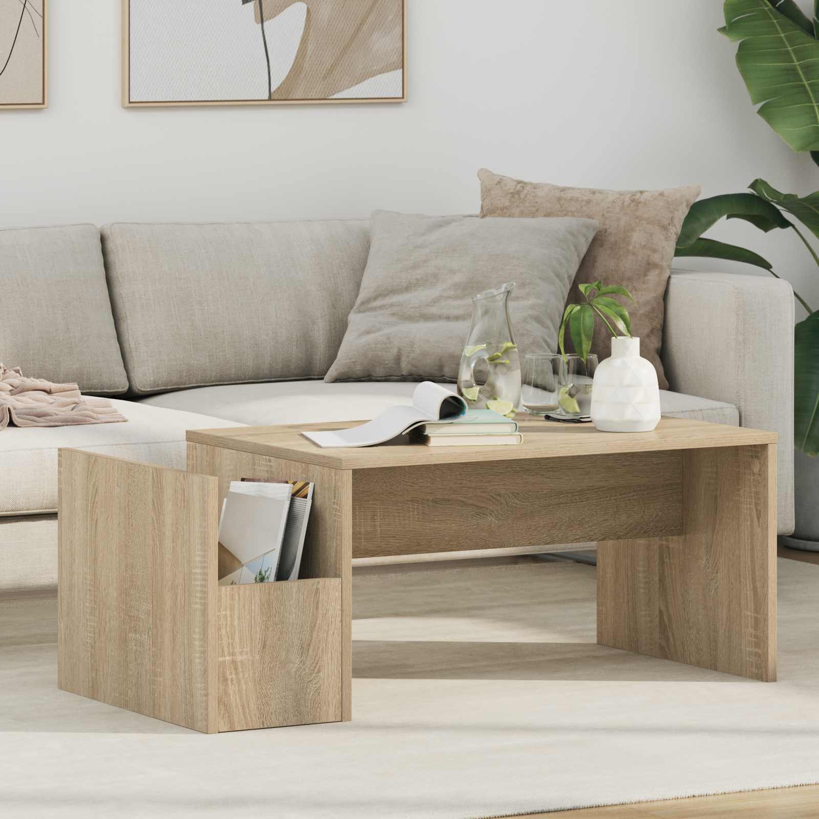 Kava Stol Sonoma hrast 90 x 45 x 35 cm Konstruirano drvo