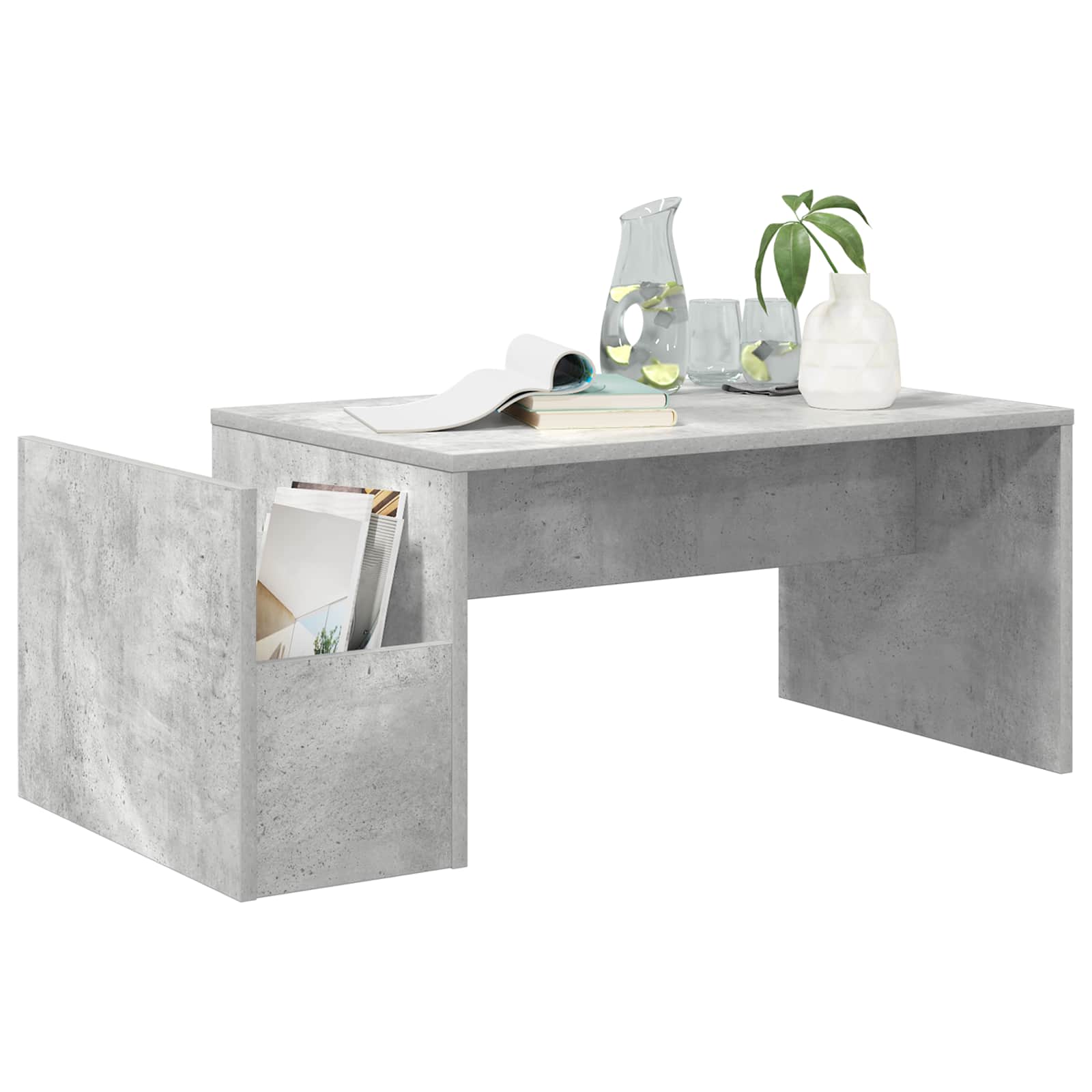 Kava Stol Betonski sivi 90 x 45 x 35 cm Konstruirano drvo