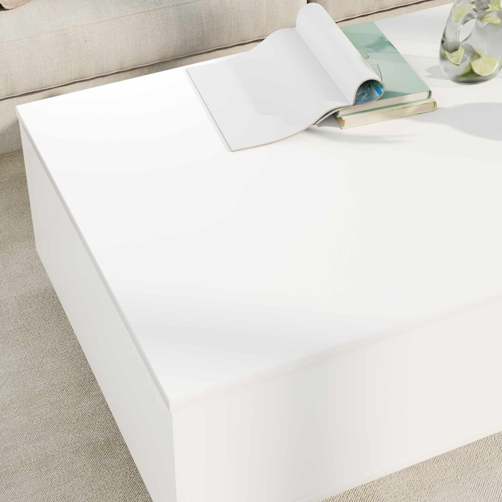 Kava Stol s ladicama Bijelo 95 x 55 x 31 cm Konstruirano drvo