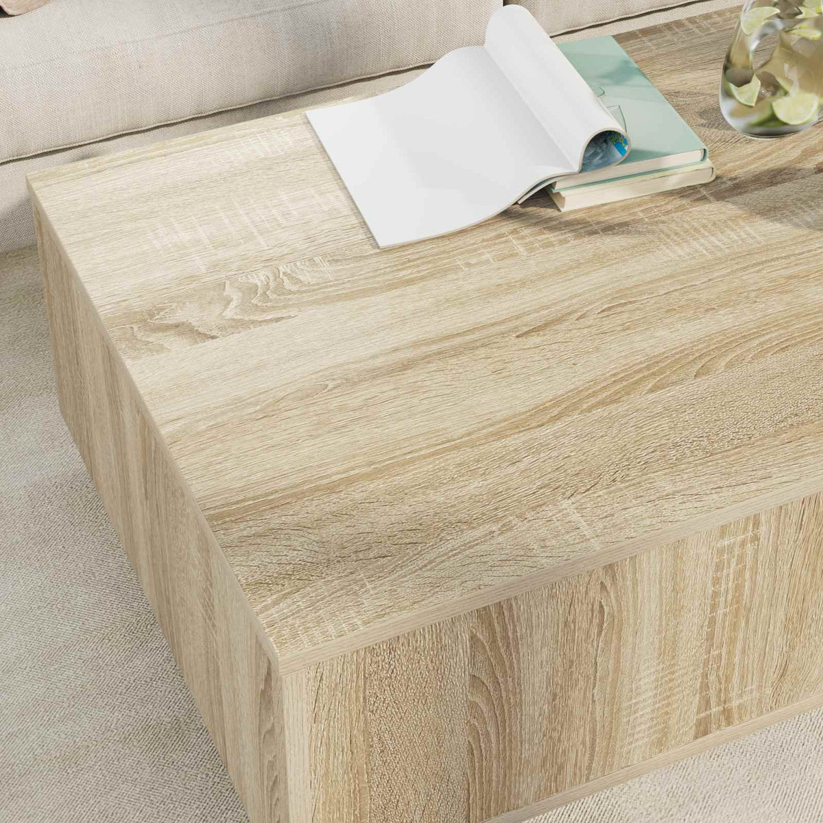 Kava Stol Sonoma hrast 95 x 55 x 31 cm Konstruirano drvo