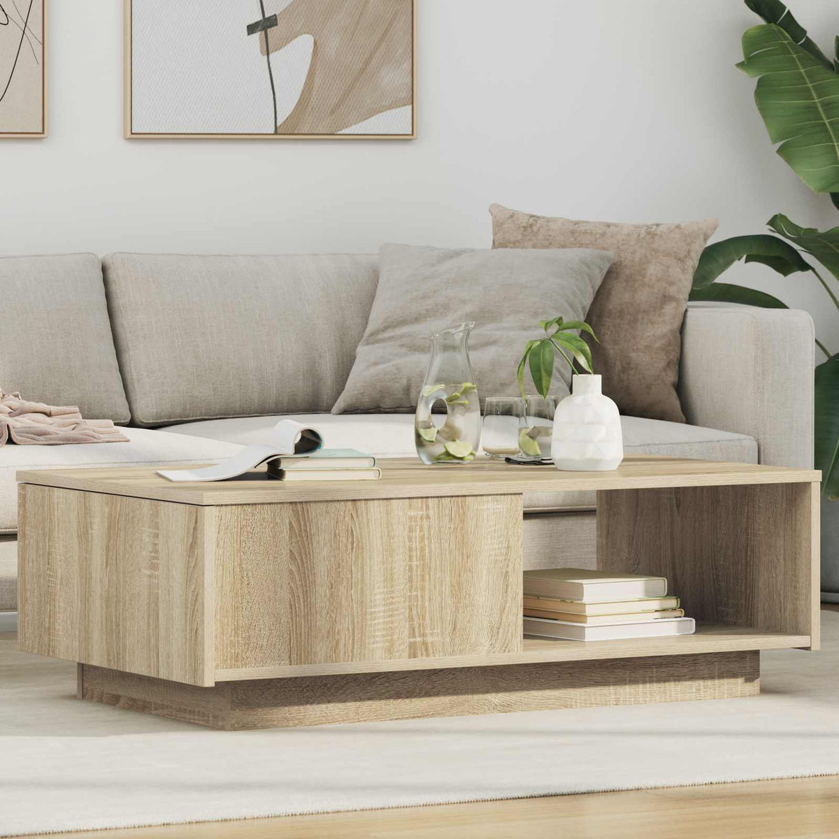 Kava Stol Sonoma hrast 95 x 55 x 31 cm Konstruirano drvo