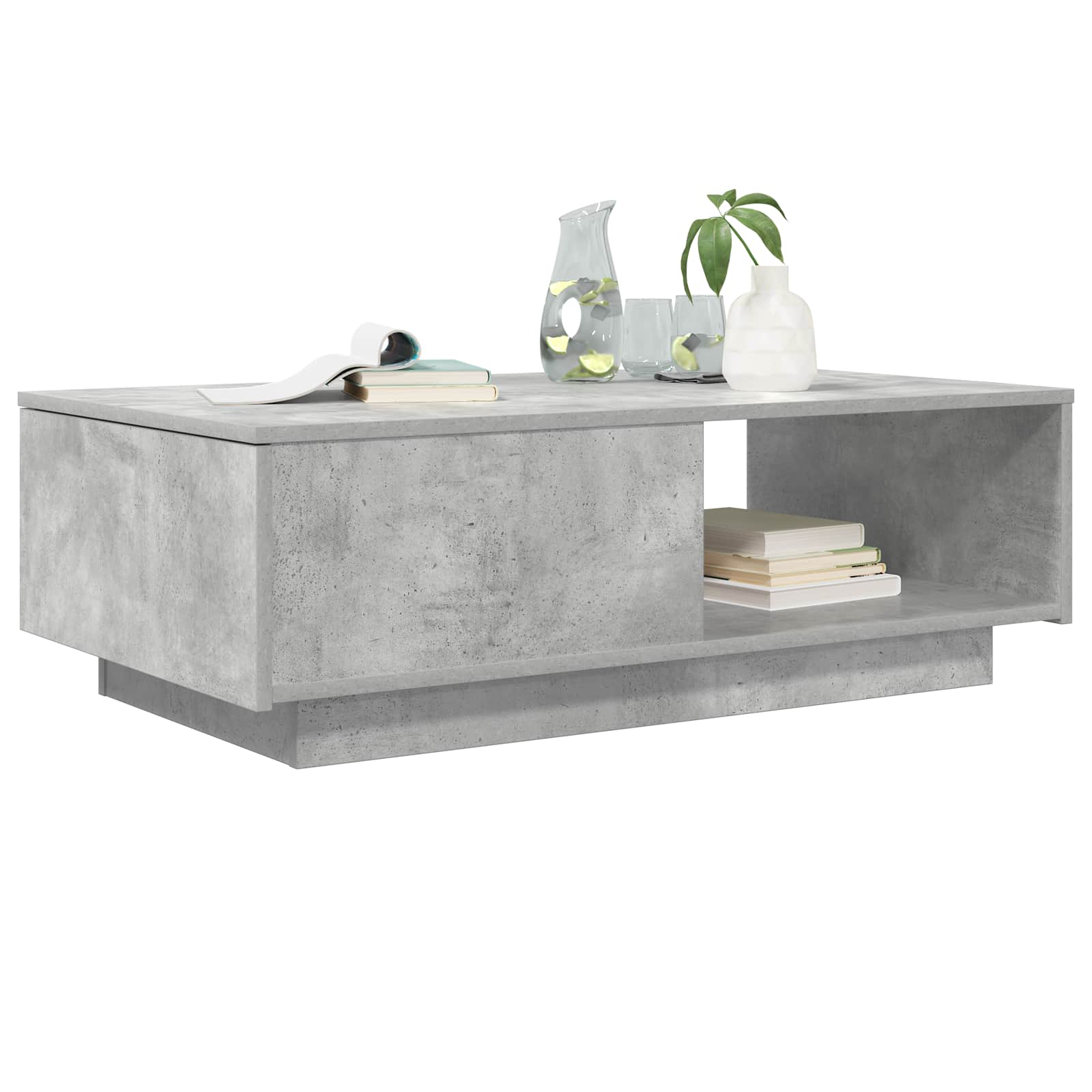 Kava Stol Betonski sivi 95 x 55 x 31 cm Konstruirano drvo