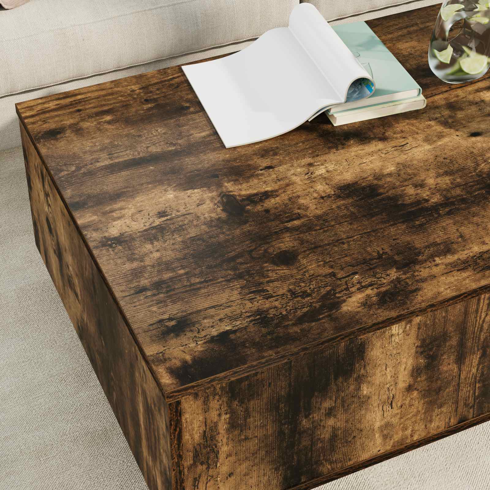 Kava Stol Dimljeni hrast 95 x 55 x 31 cm Konstruirano drvo