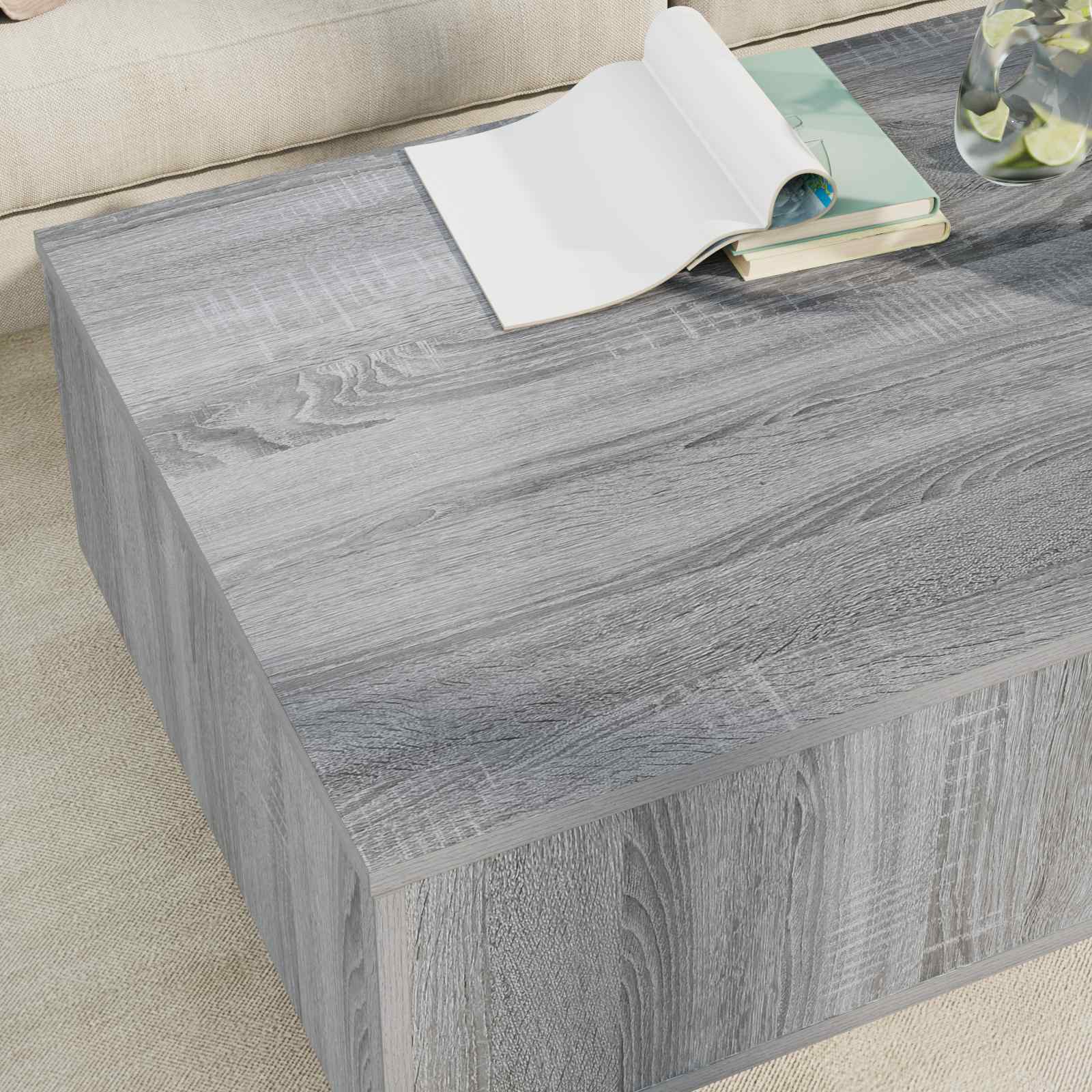 Kava Stol Siva Sonoma 95 x 55 x 31 cm Konstruirano drvo