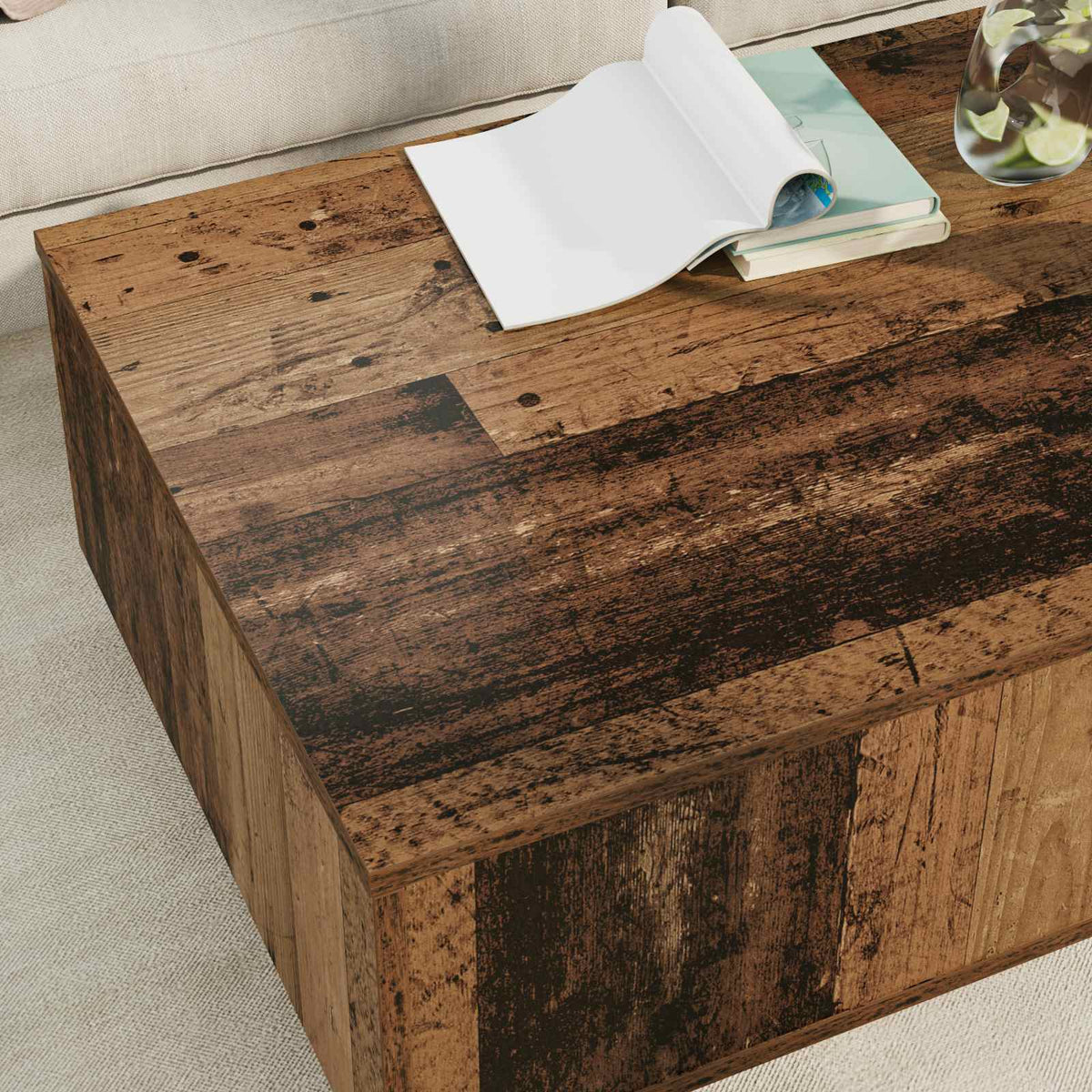 Kava Stol Staro drvo 95 x 55 x 31 cm Konstruirano drvo