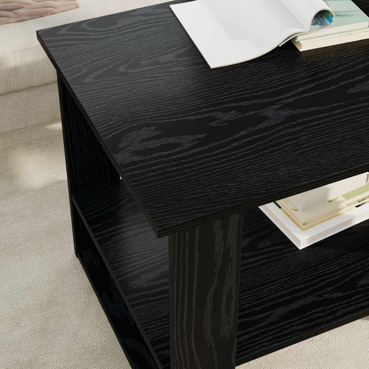 Kava Stol Crni hrast 72 x 50 x 50 cm Konstruirano drvo