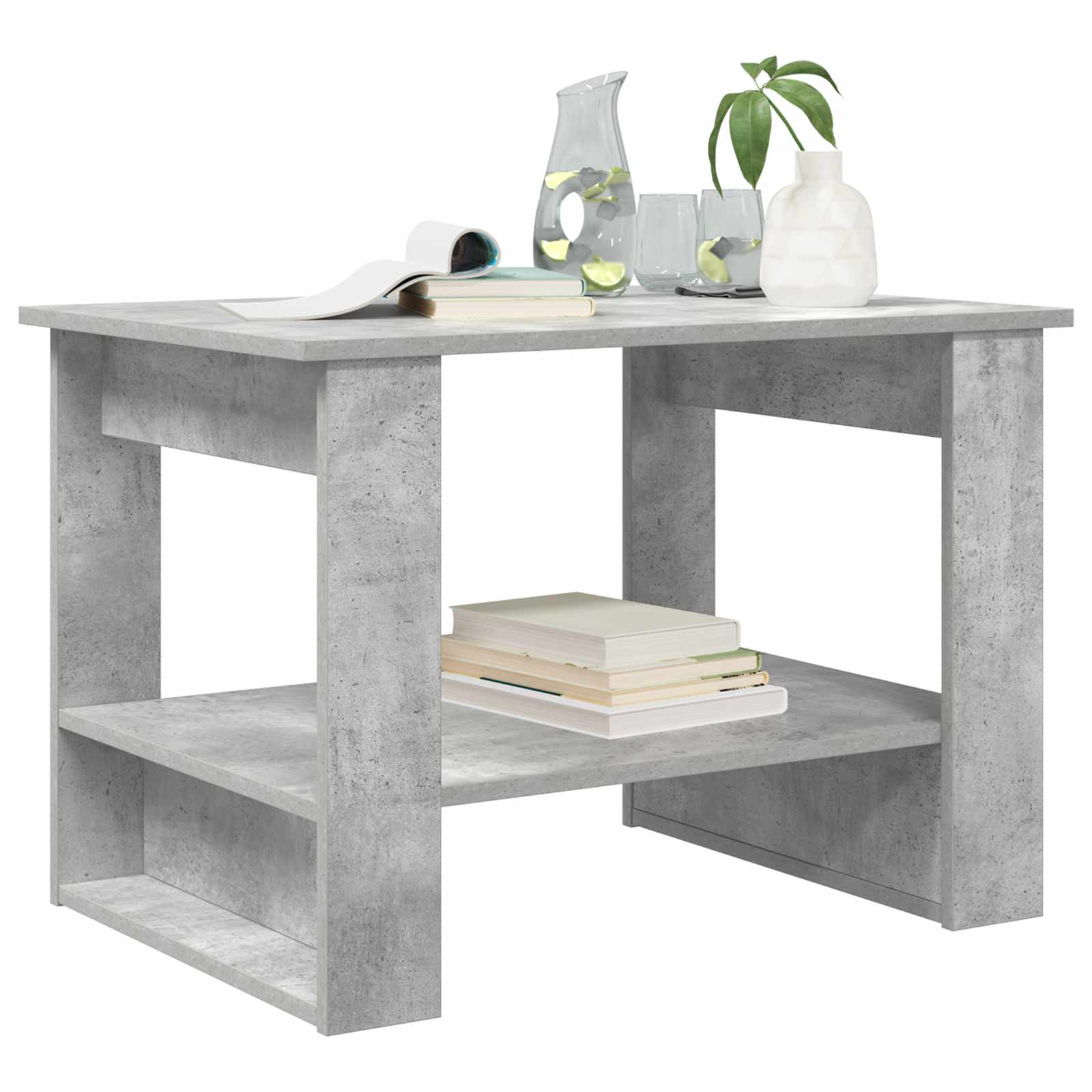 Kava Stol Betonski sivi 72 x 50 x 50 cm Konstruirano drvo