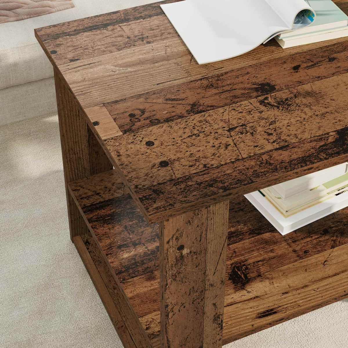 Kava Stol Staro drvo 72 x 50 x 50 cm Konstruirano drvo