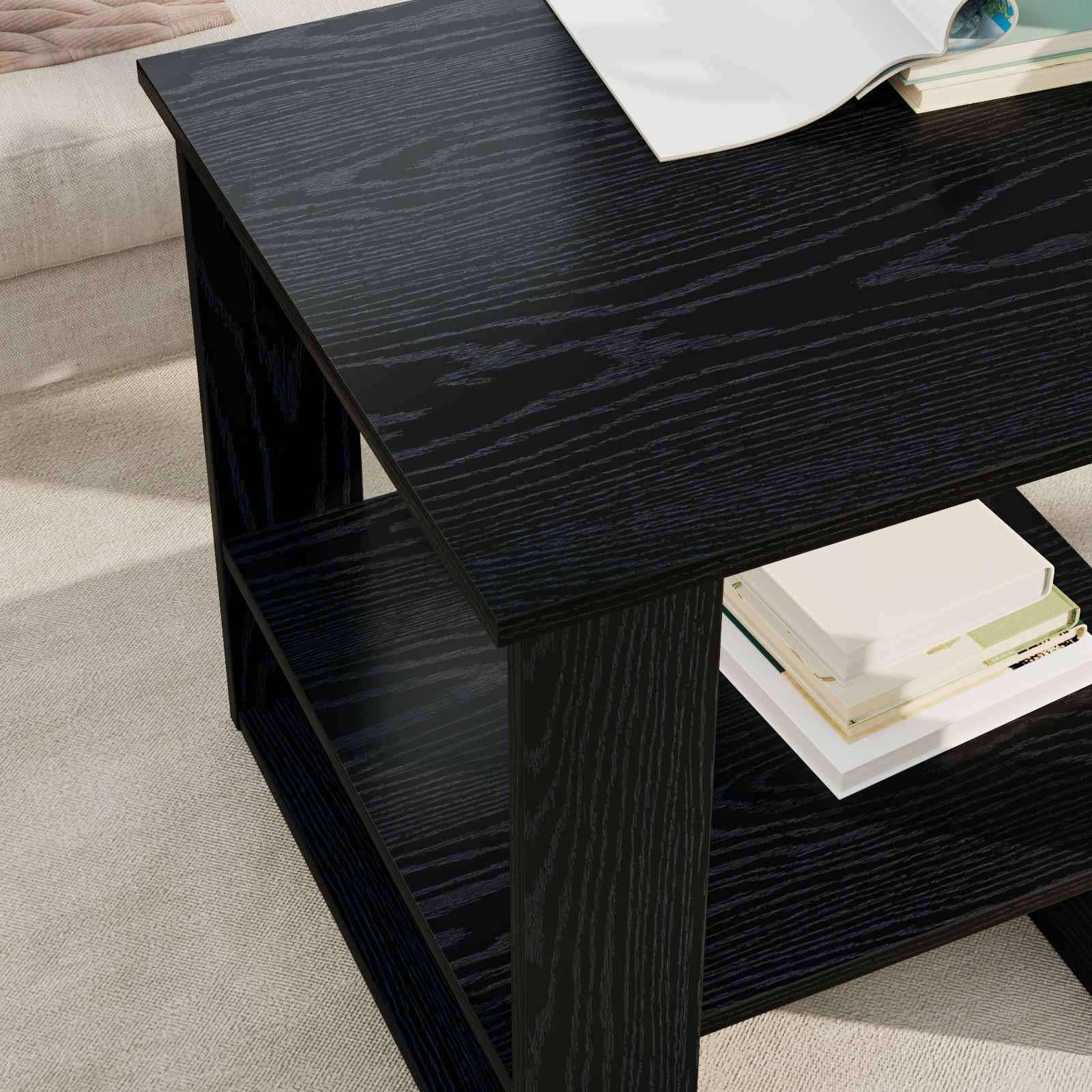 Kava Stol Crni hrast 51 x 50 x 50 cm Konstruirano drvo