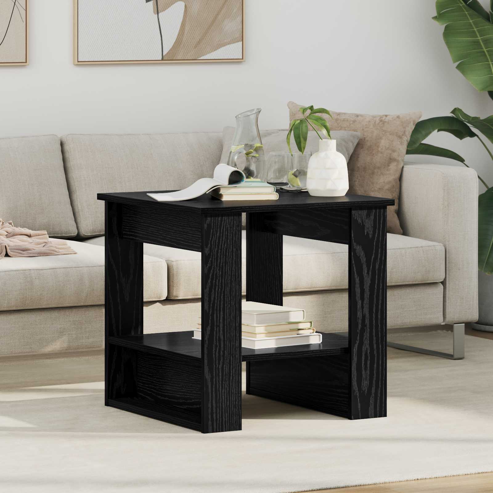 Kava Stol Crni hrast 51 x 50 x 50 cm Konstruirano drvo