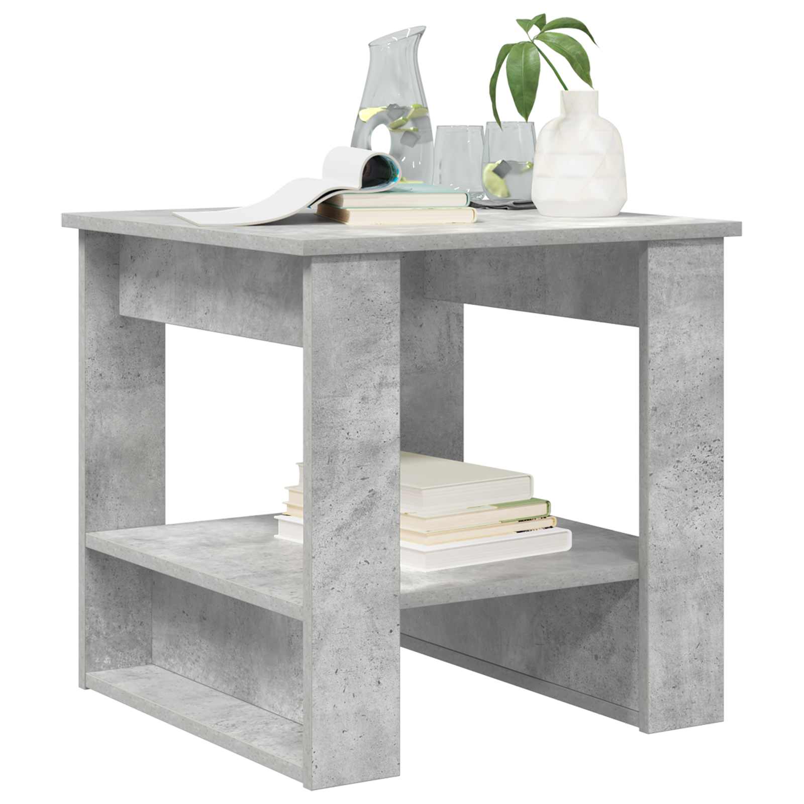 Kava Stol Betonski sivi 51 x 50 x 50 cm Konstruirano drvo