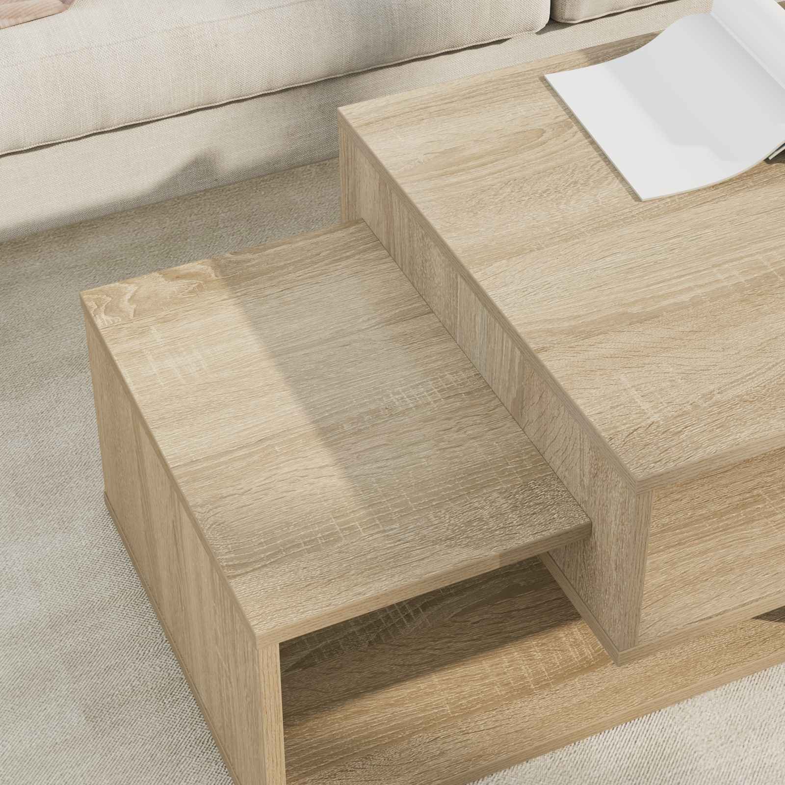 Kava Stol Sonoma hrast 105 x 50 x 32,5 cm Konstruirano drvo